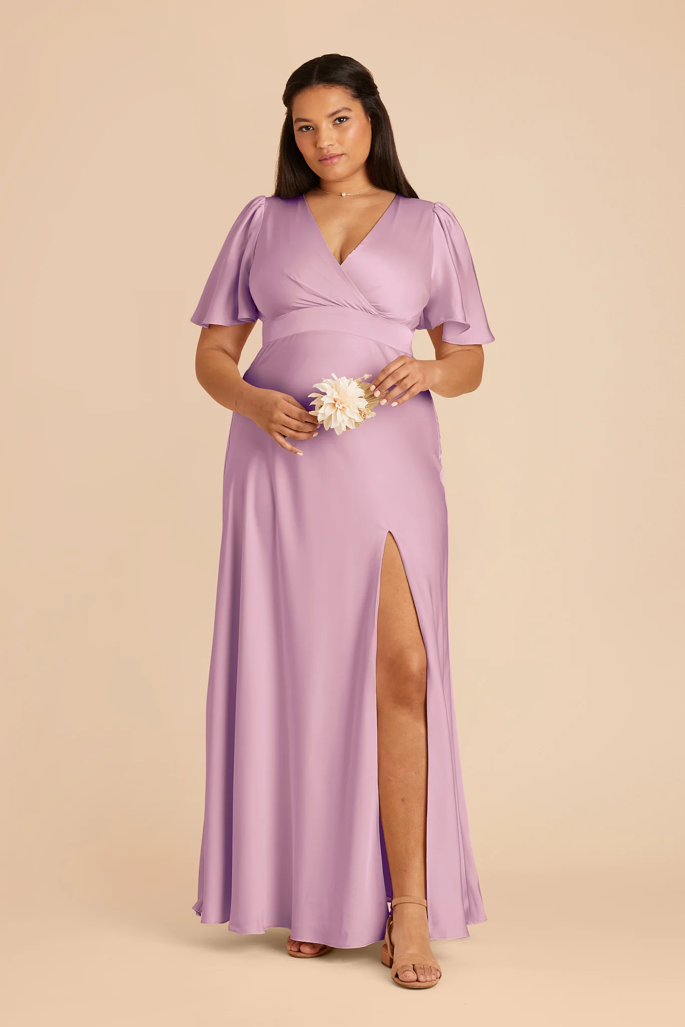 Marni Matte Satin Dress - Orchid - Image 6