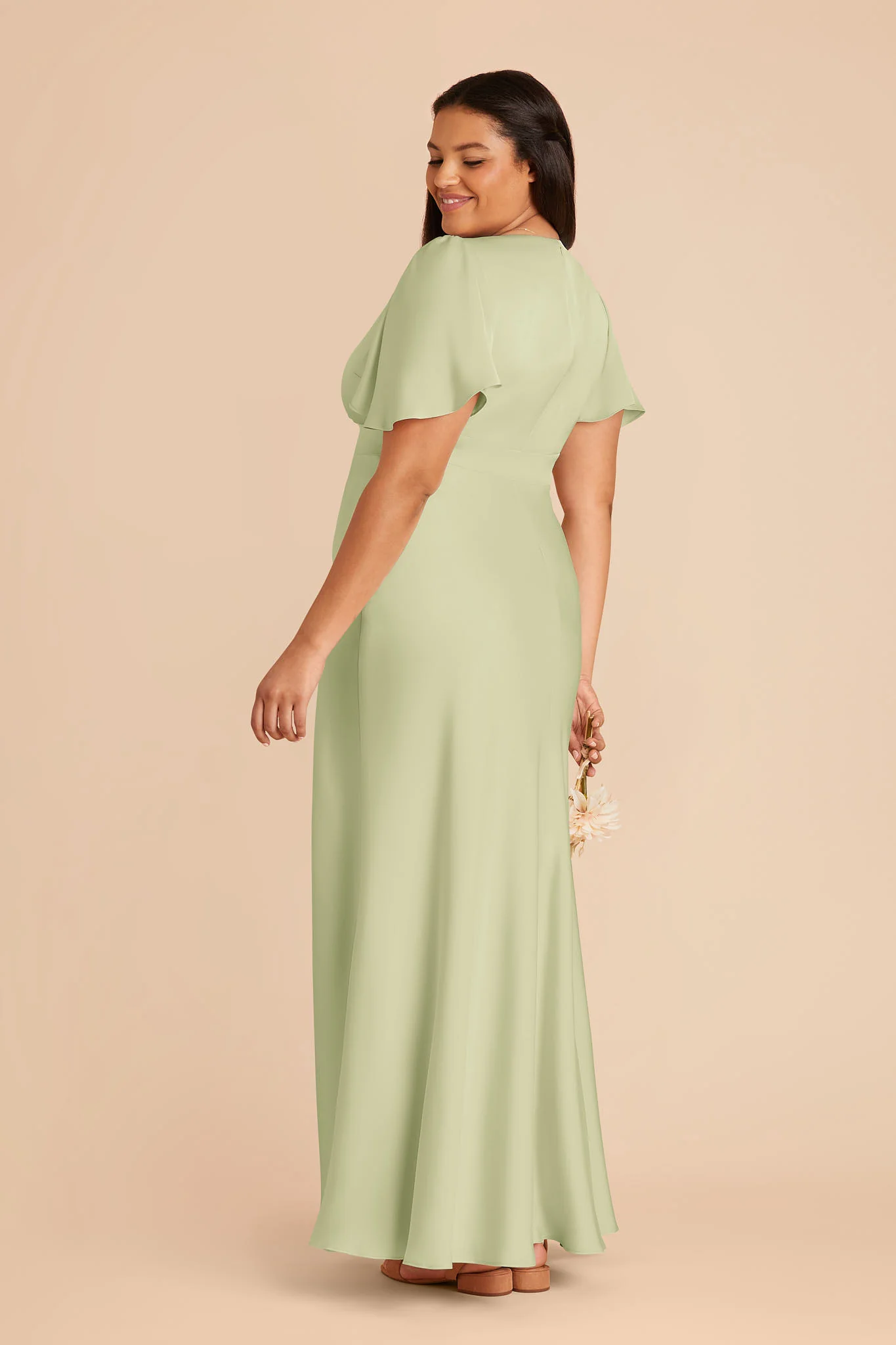 Marni Matte Satin Dress - Pale Pistachio - Image 3