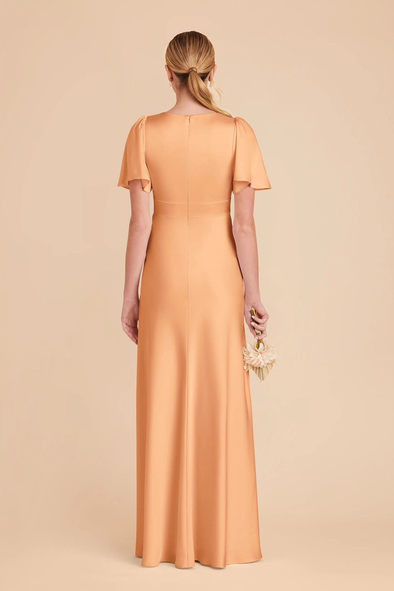 Marni Matte Satin Dress - Peach - Image 4