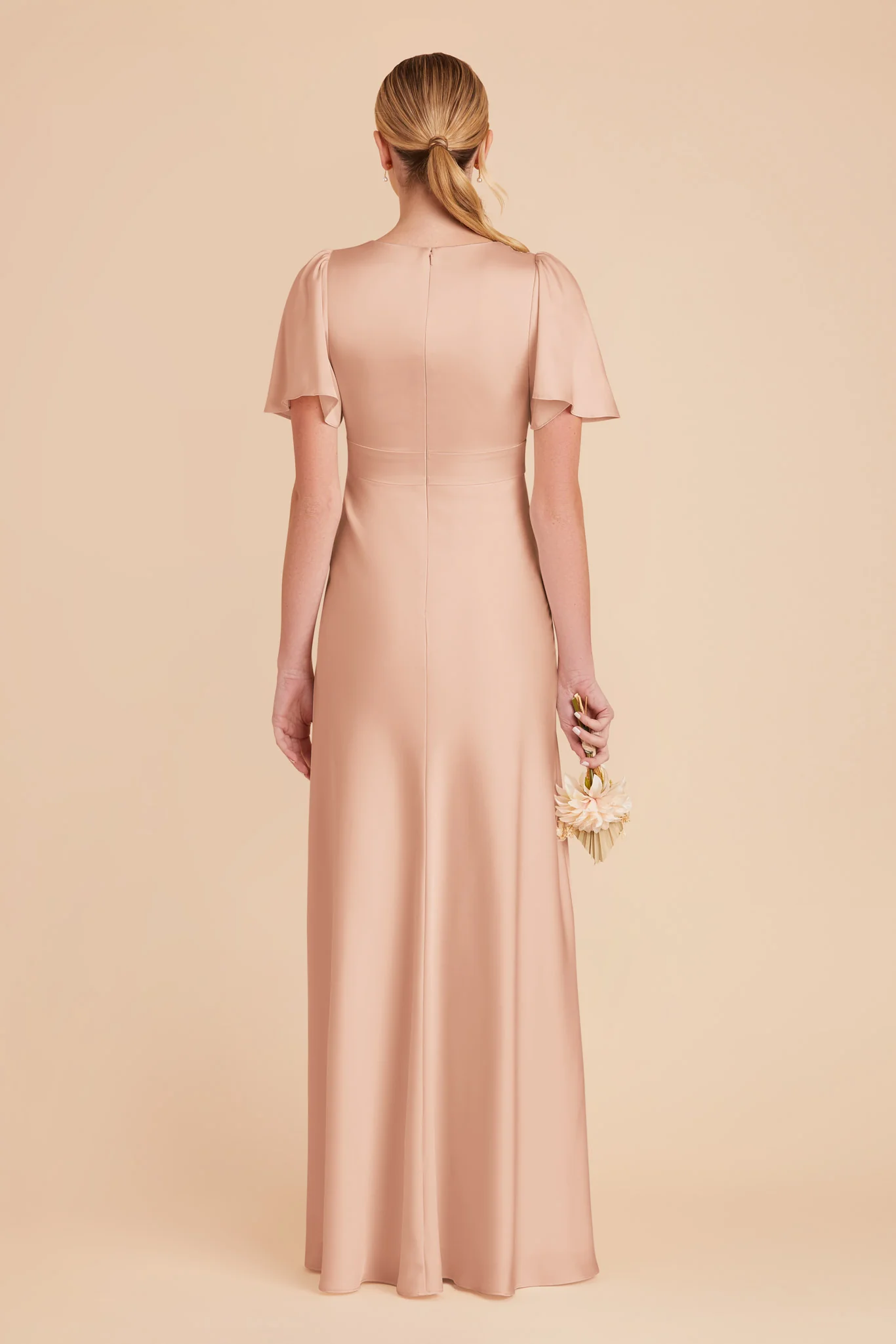 Marni Matte Satin Dress - Rose Gold - Image 5