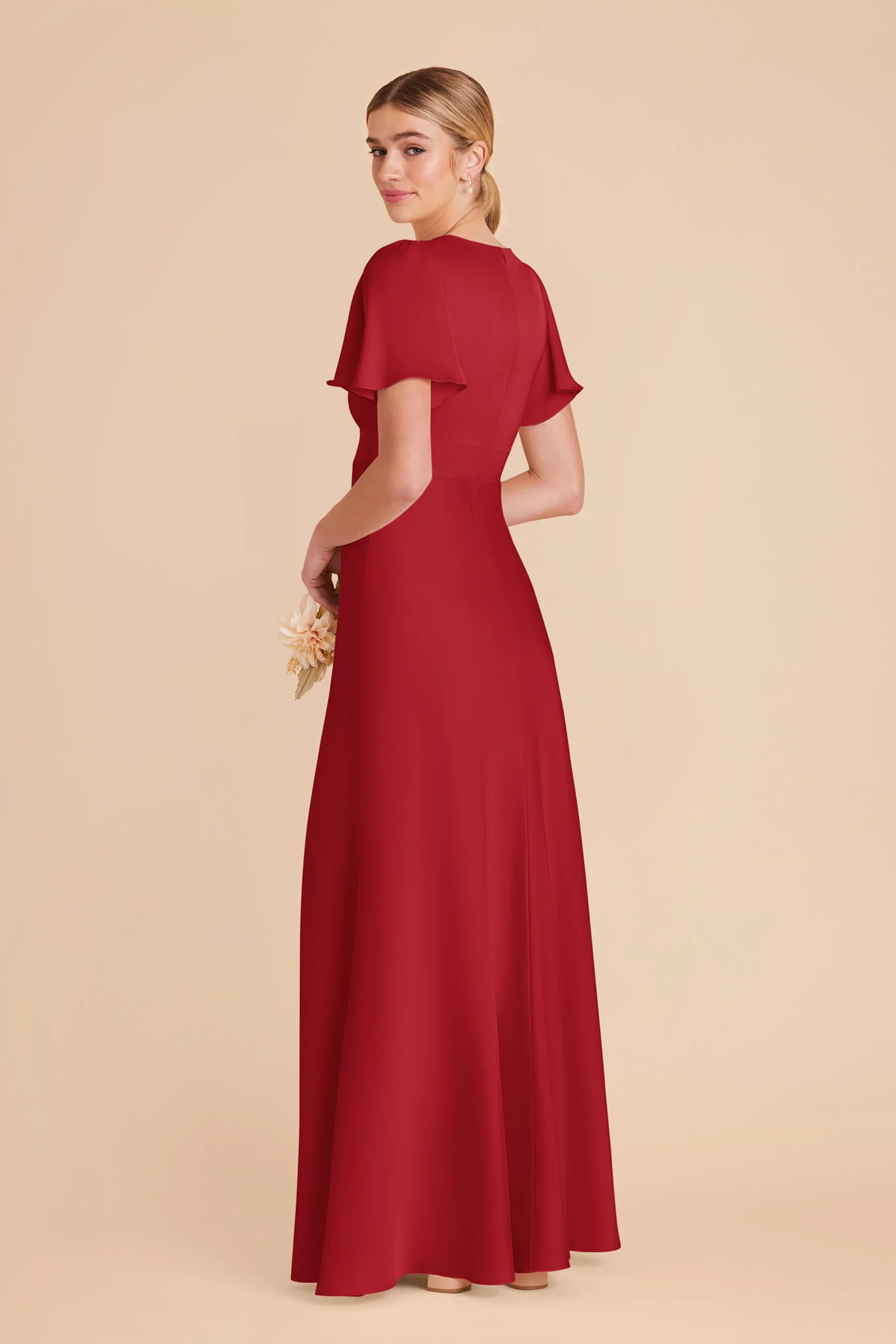 Marni Matte Satin Dress - Ruby Red - Image 4