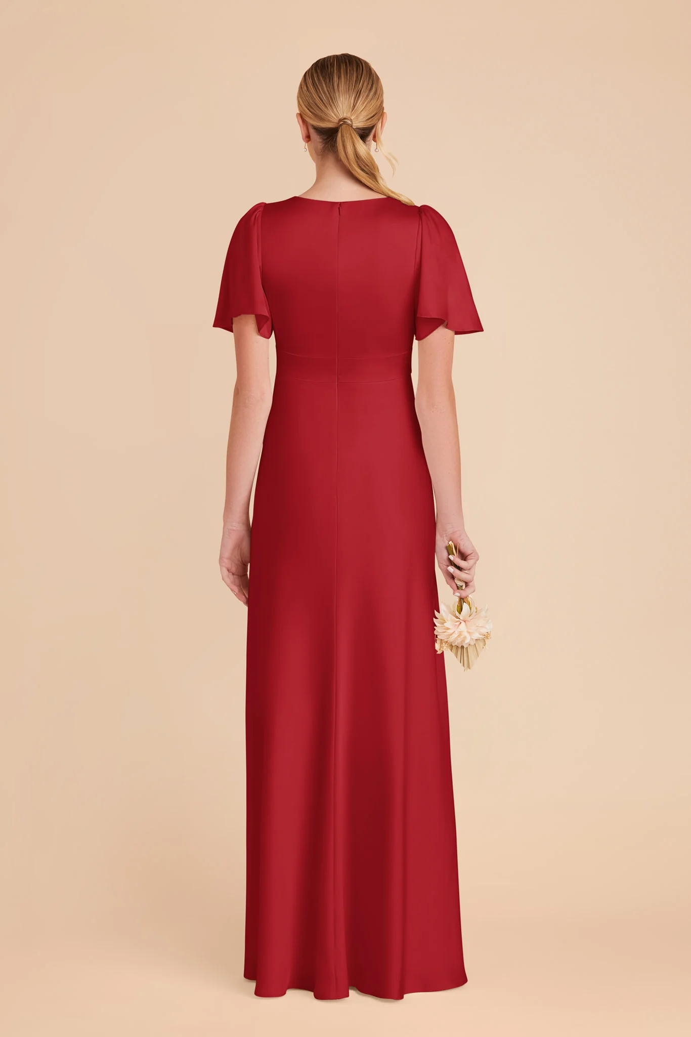 Marni Matte Satin Dress - Ruby Red - Image 5