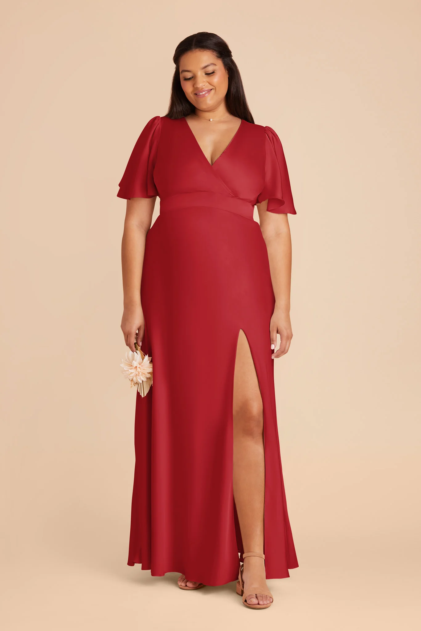 Marni Matte Satin Dress - Ruby Red - Image 6