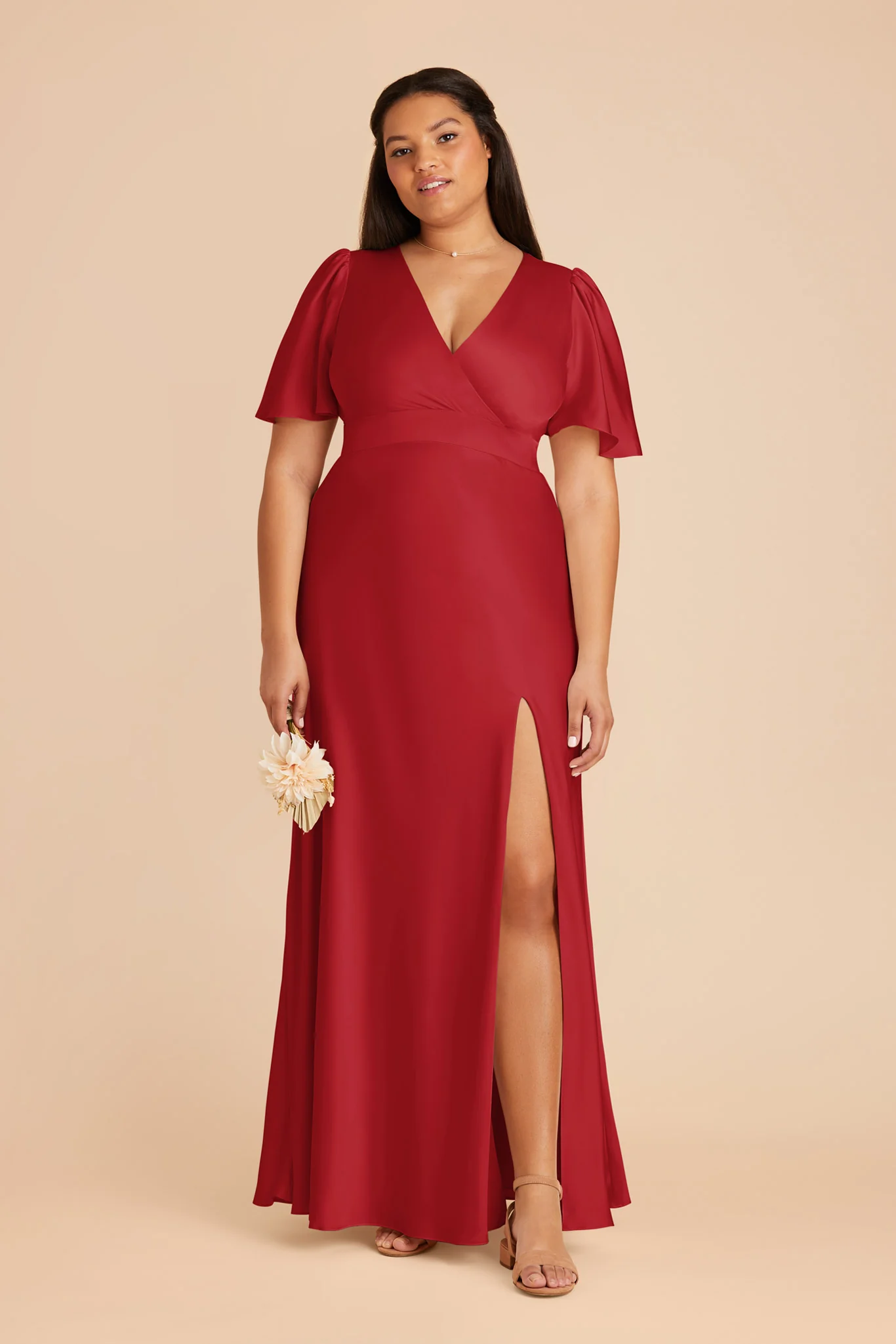 Marni Matte Satin Dress - Ruby Red - Image 7