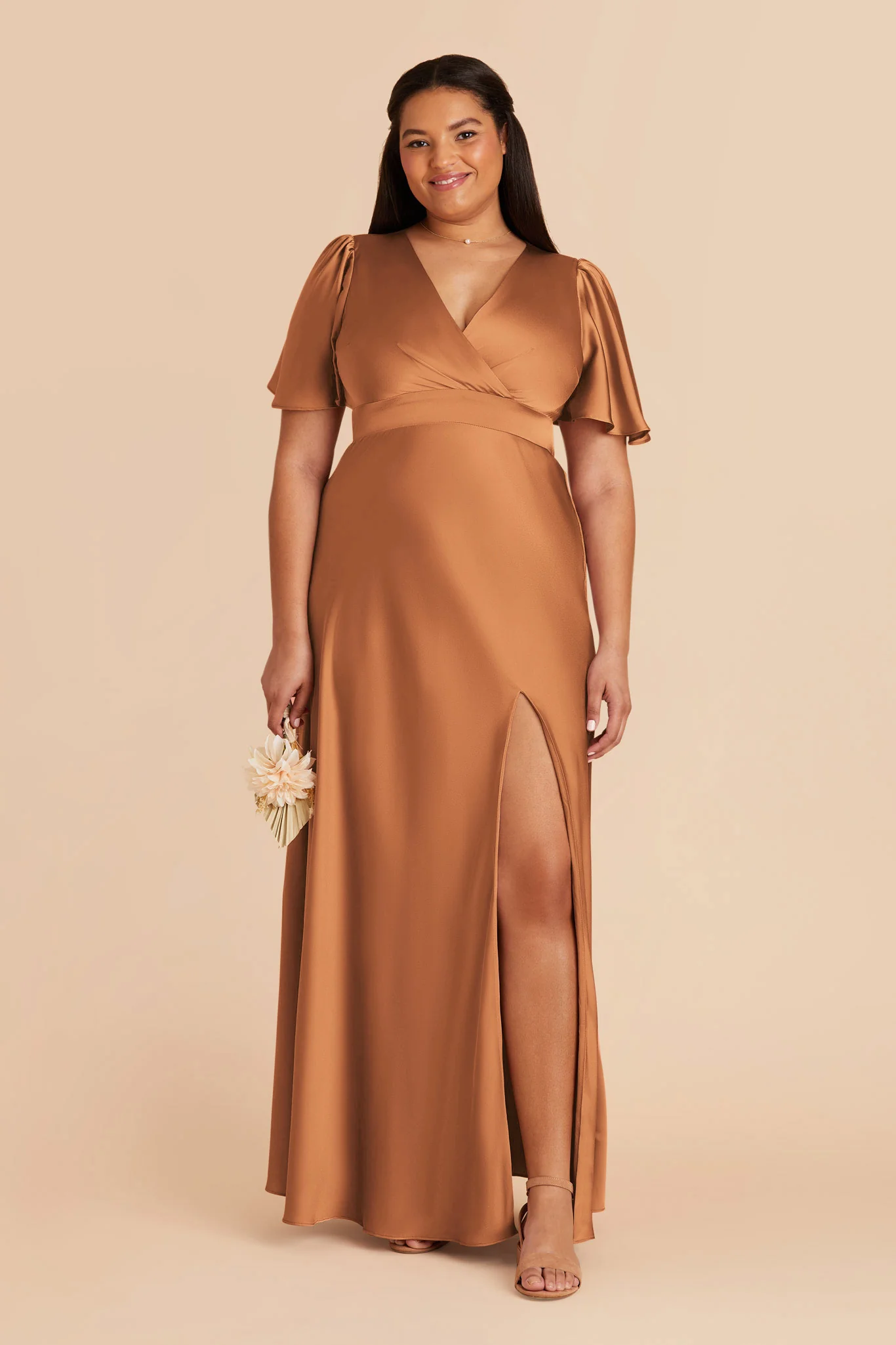 Marni Matte Satin Dress - Rust - Image 2