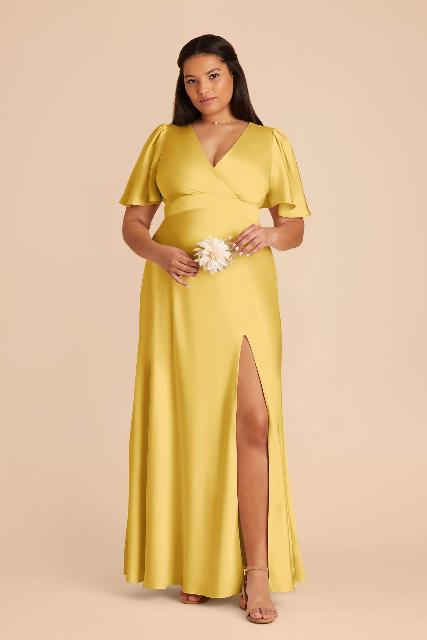 Marni Matte Satin Dress - Sunflower Yellow - Image 2