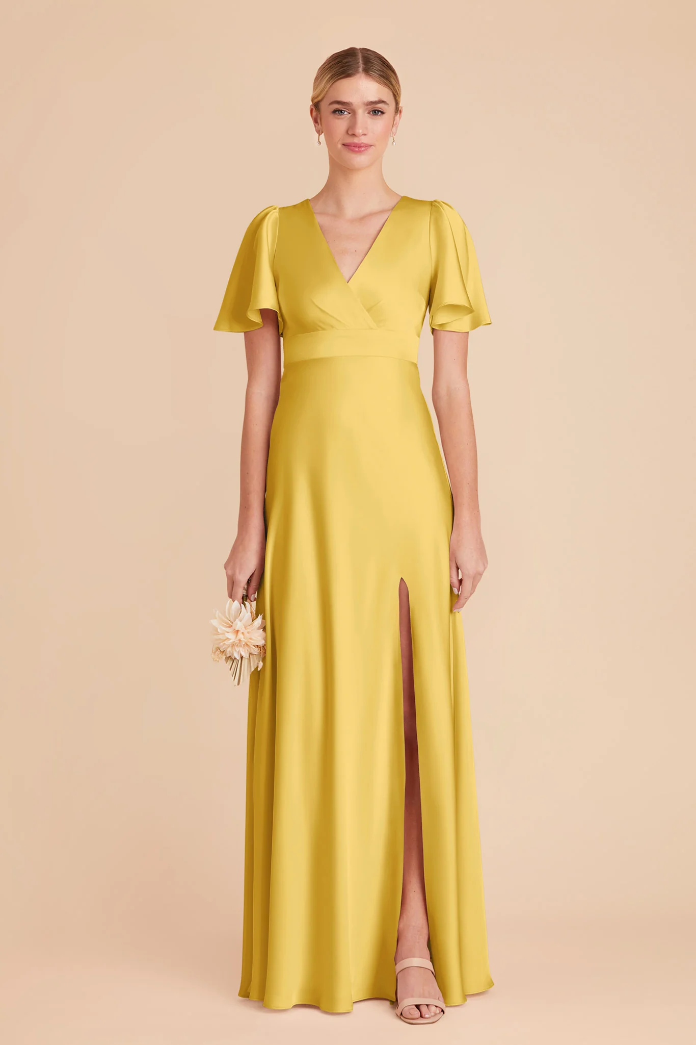 Marni Matte Satin Dress - Sunflower Yellow - Image 3