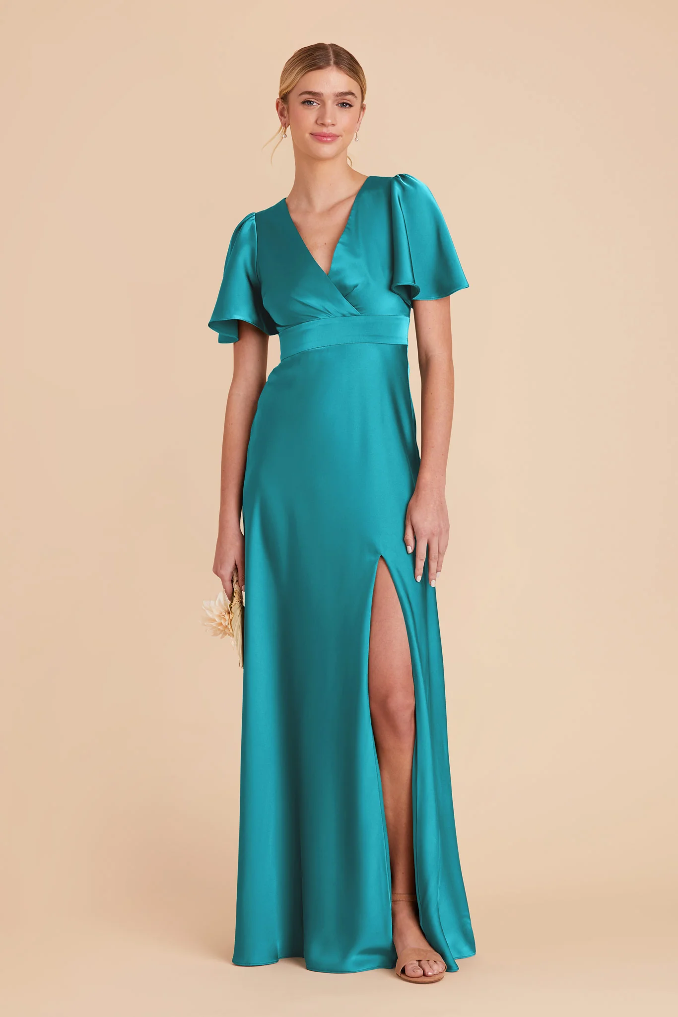 Marni Matte Satin Dress - Teal - Image 3