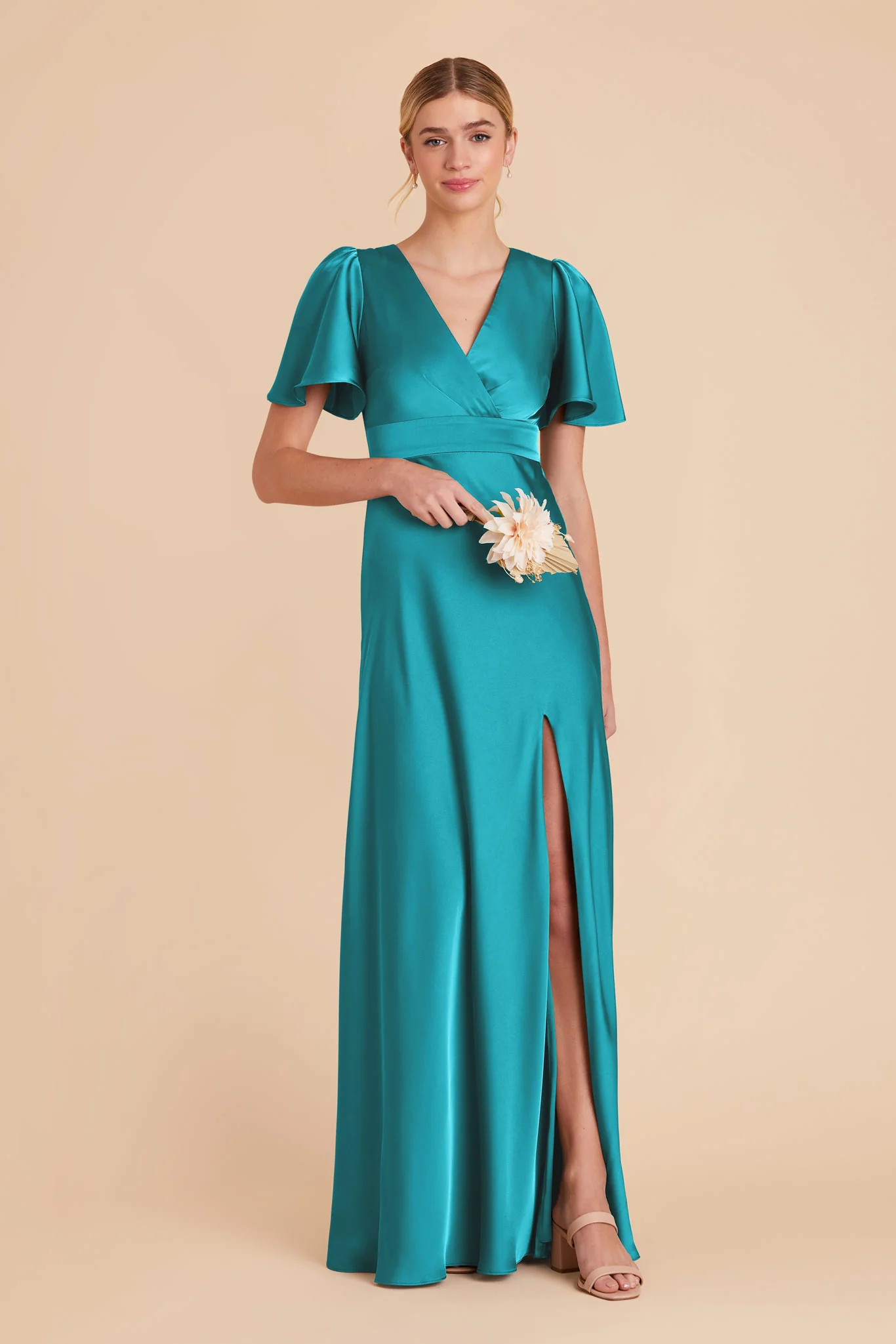 Marni Matte Satin Dress - Teal - Image 5