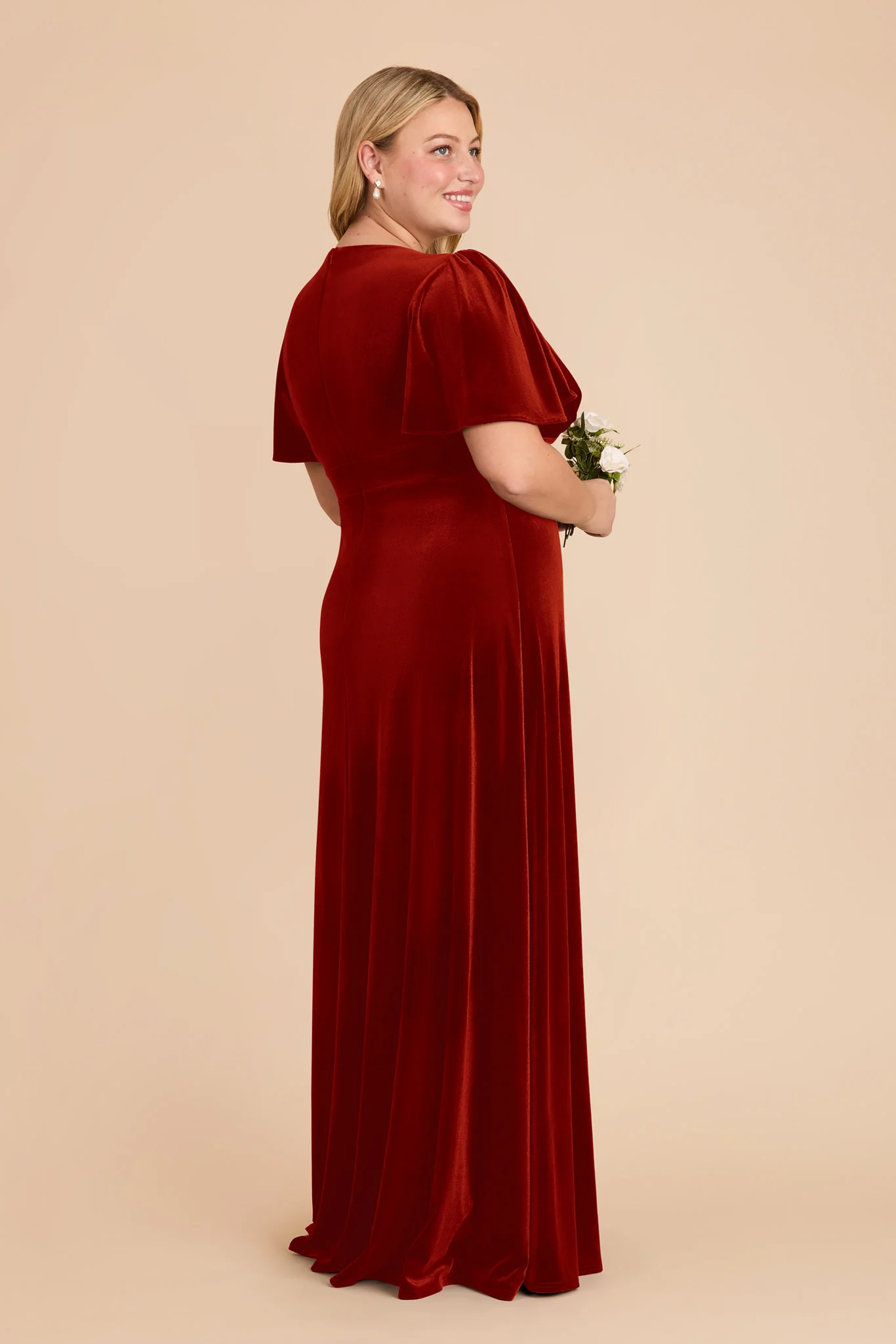 Marni Velvet Dress - Burnt Orange - Image 7