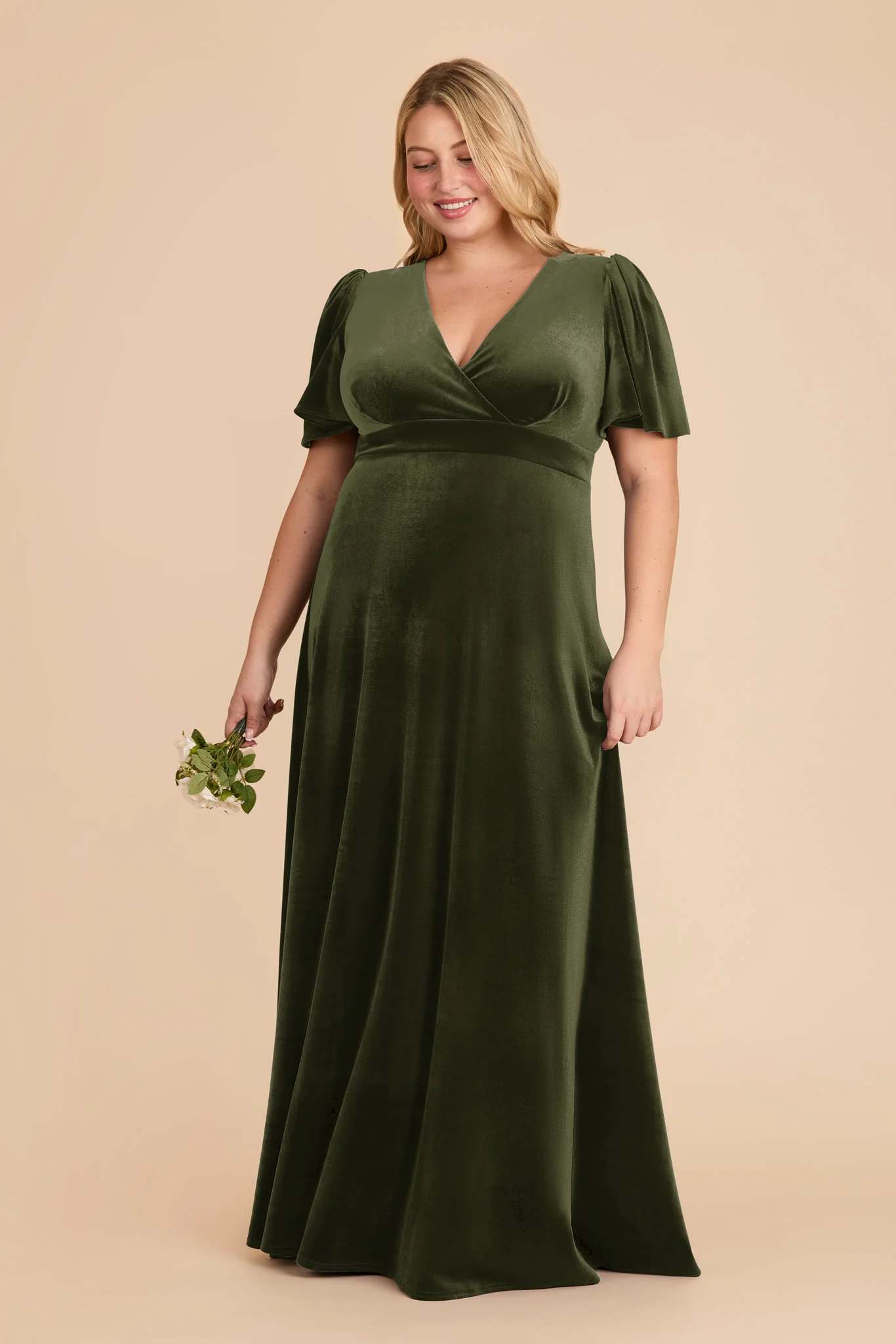 Marni Velvet Dress - Olive - Image 6