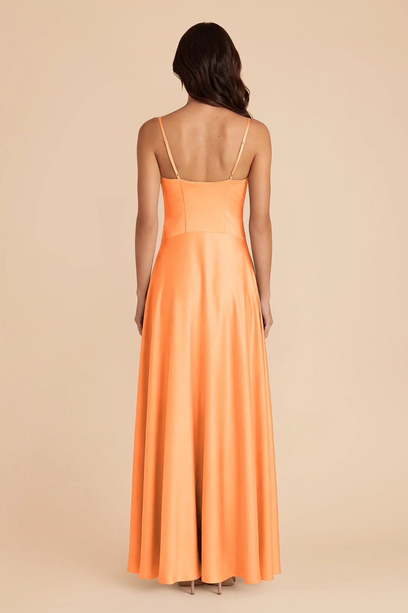 Mary Matte Satin Dress - Apricot - Image 4