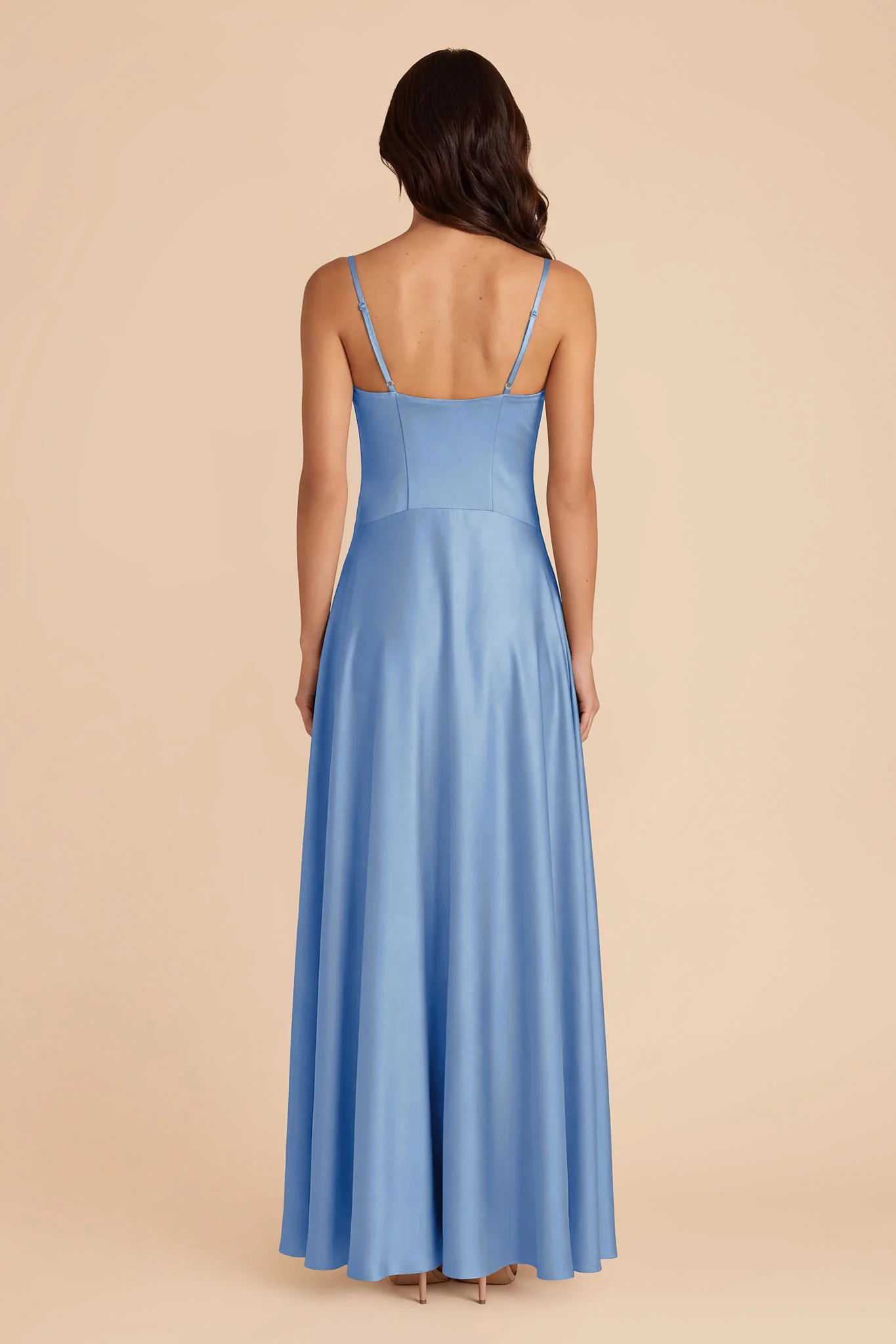Mary Matte Satin Dress - Bluebell - Image 4