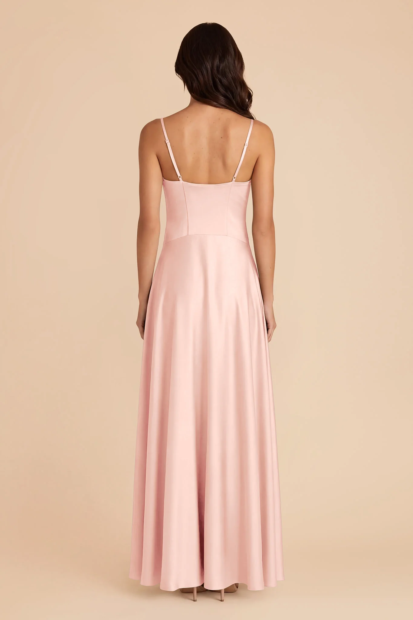 Mary Matte Satin Dress - Blush Pink - Image 4