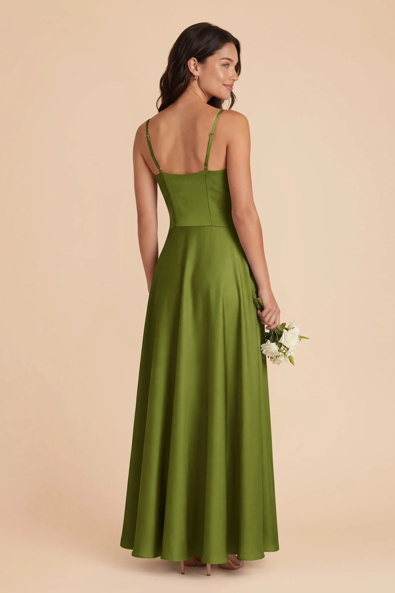 Mary Matte Satin Dress - Cactus - Image 3