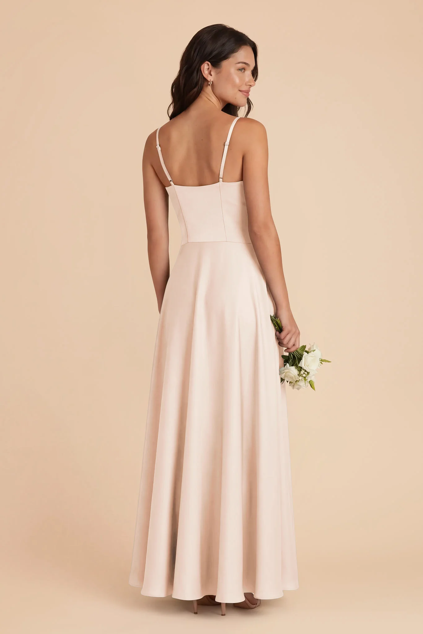 Mary Matte Satin Dress - Champagne - Image 3