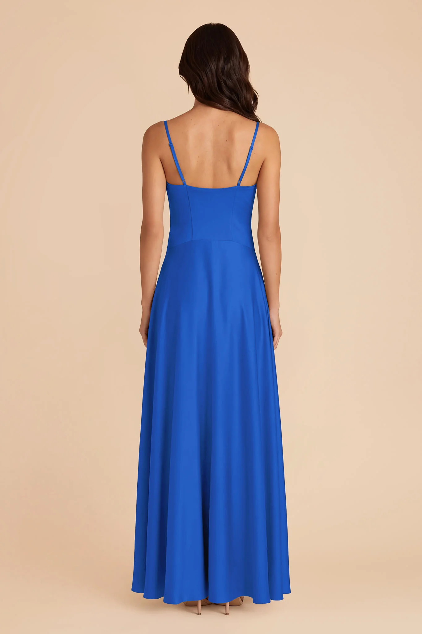 Mary Matte Satin Dress - Cobalt Blue - Image 4