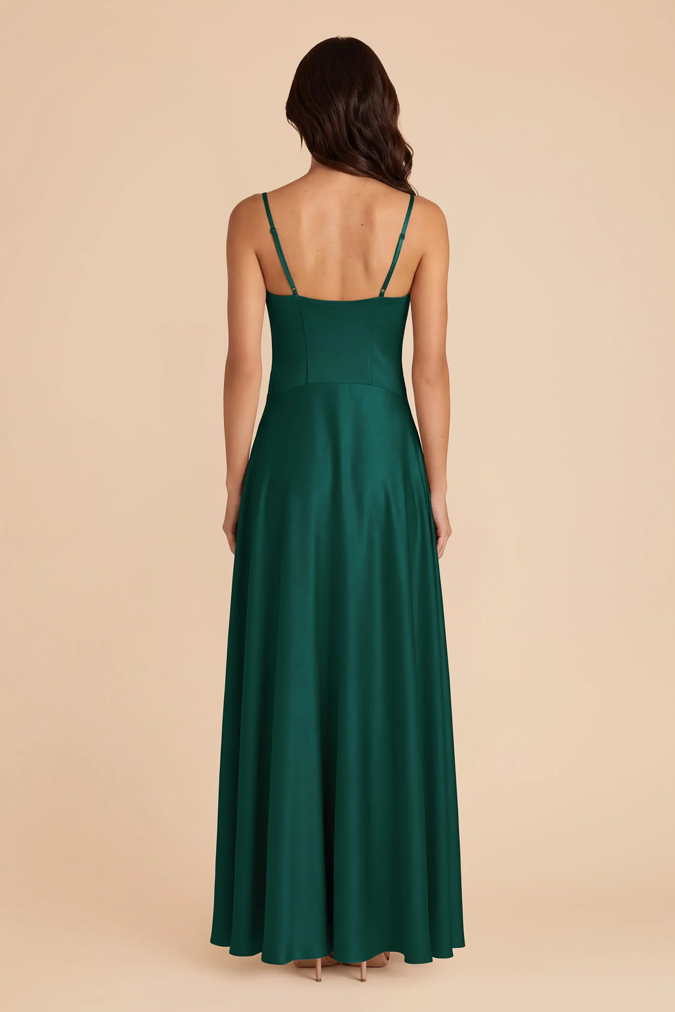Mary Matte Satin Dress - Emerald - Image 4