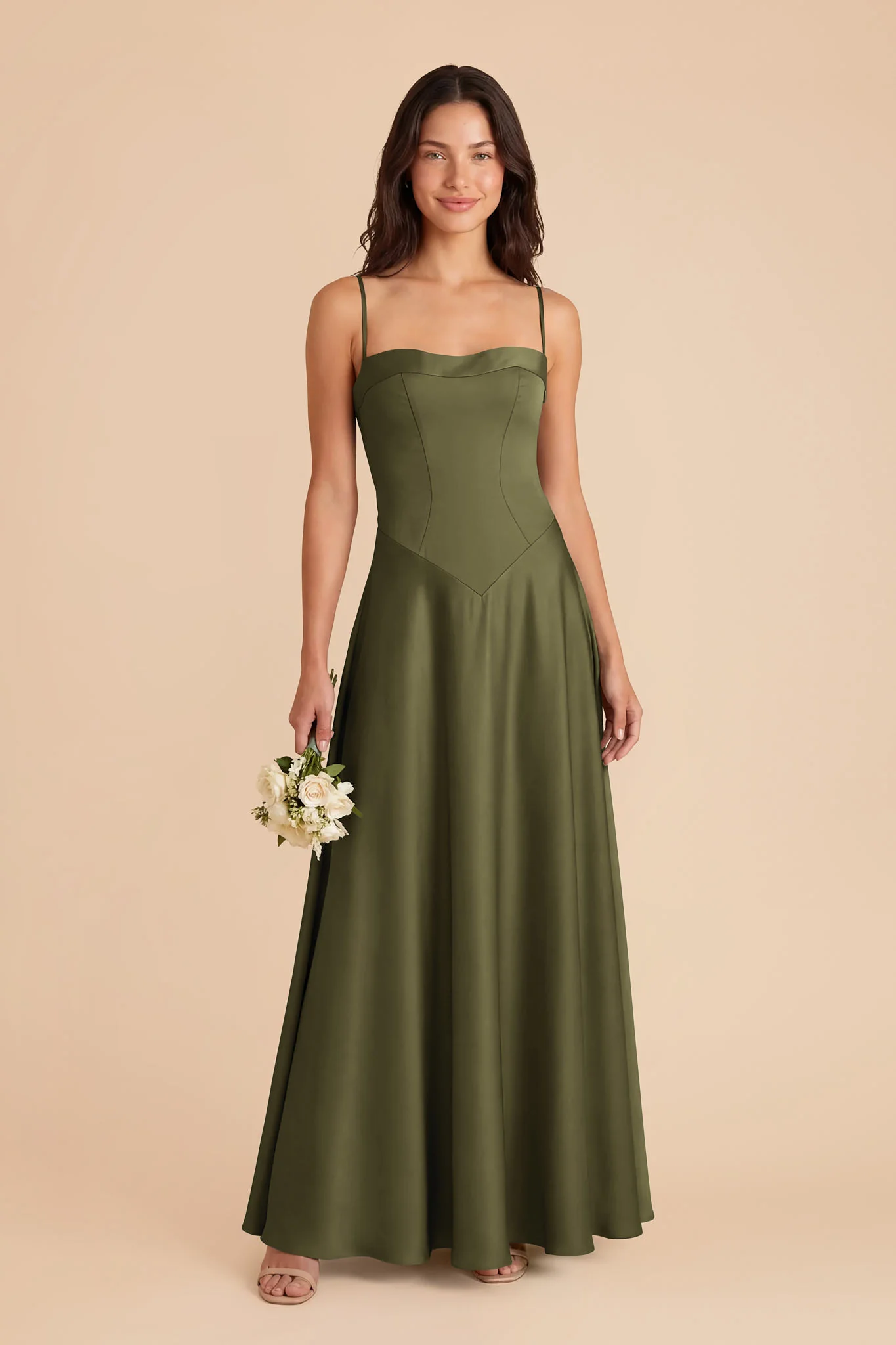 Mary Matte Satin Dress - Martini - Image 2