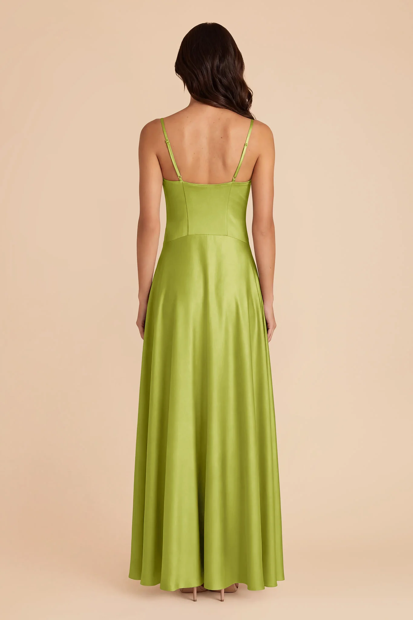 Mary Matte Satin Dress - Matcha - Image 4