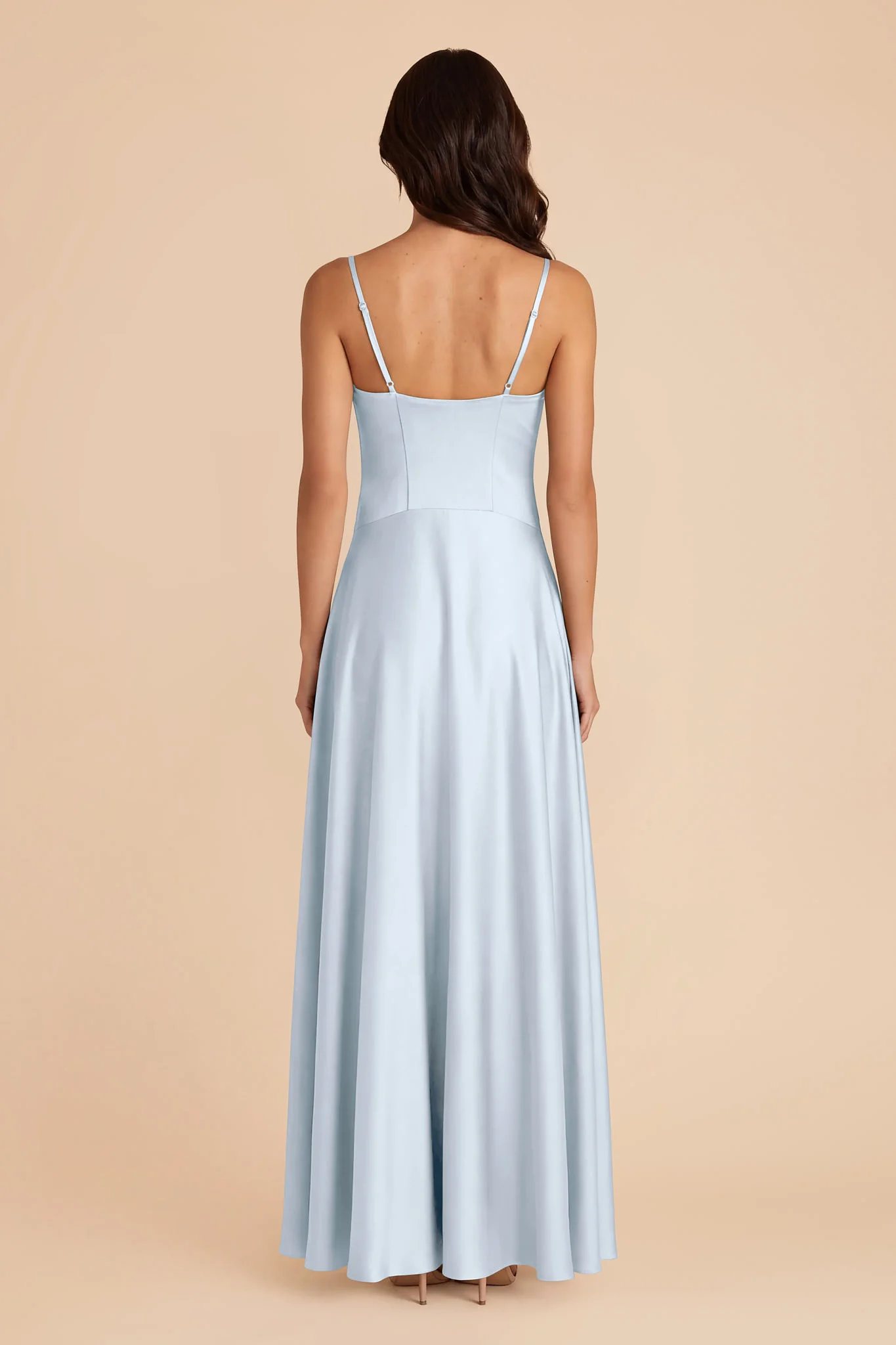Mary Matte Satin Dress - Mist Blue - Image 4