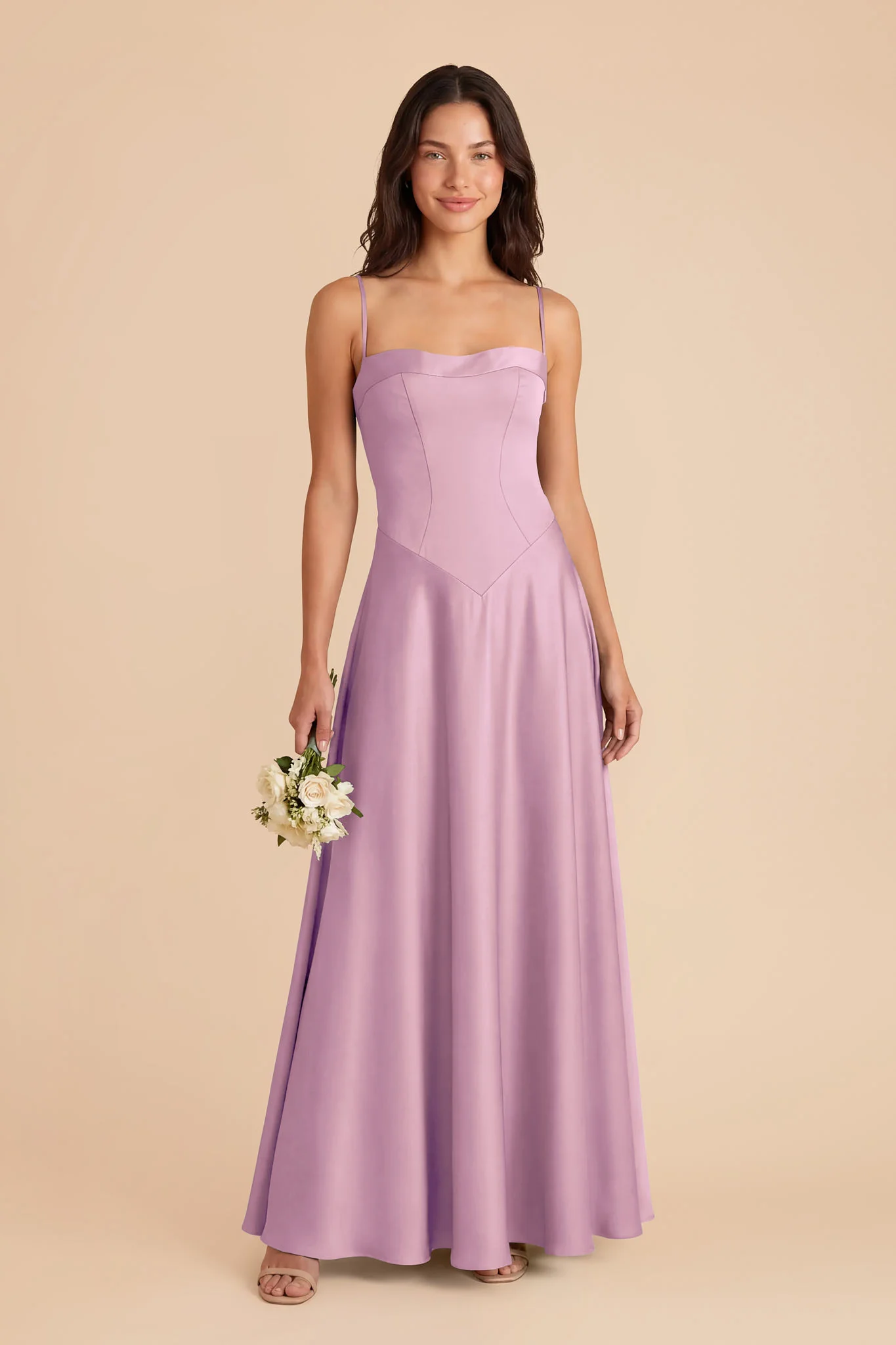 Mary Matte Satin Dress - Orchid - Image 2
