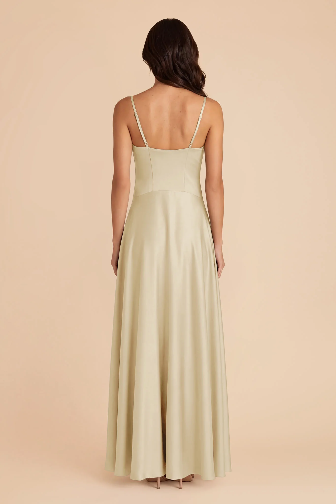 Mary Matte Satin Dress - Prosecco - Image 4