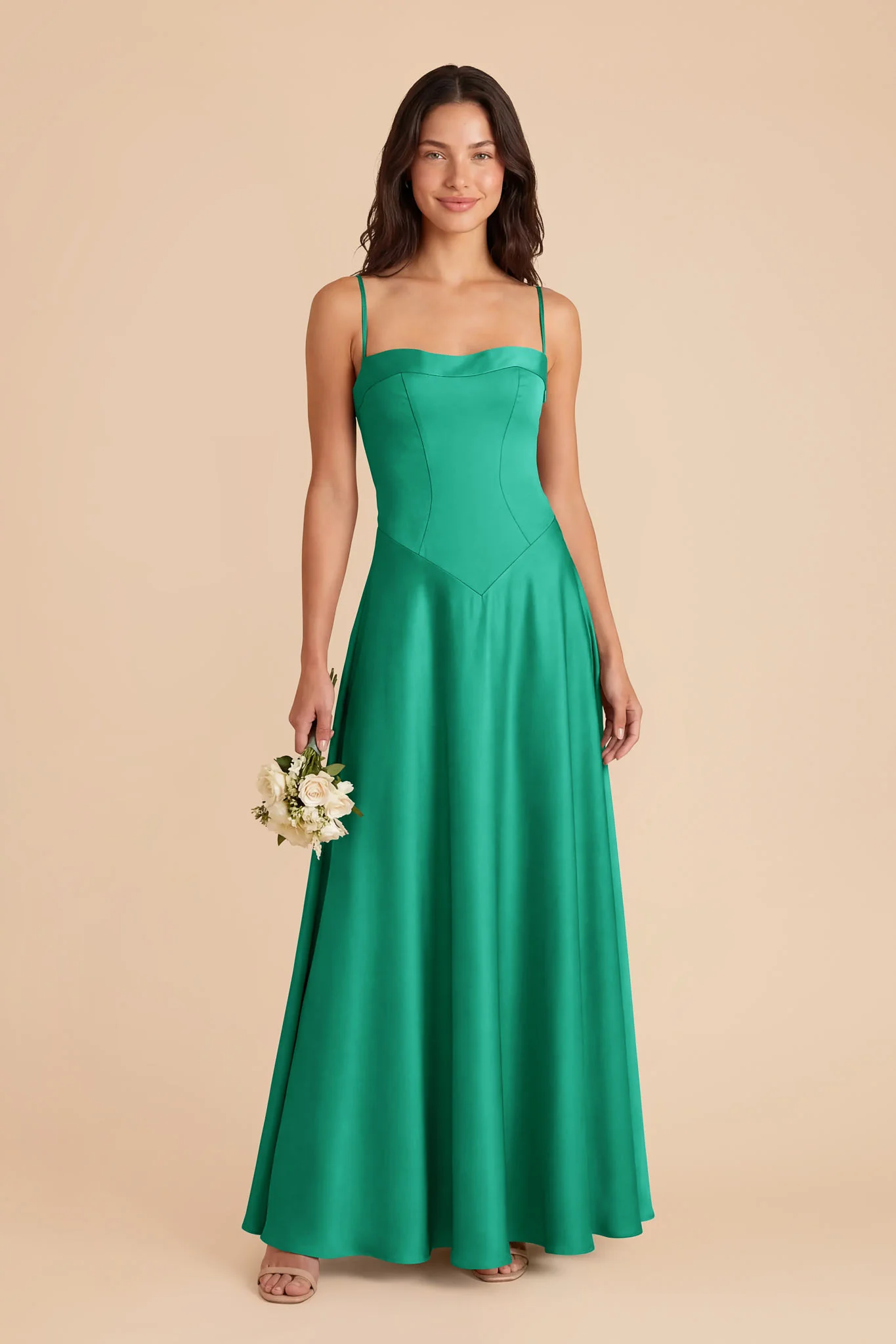 Mary Matte Satin Dress - Turquoise - Image 2