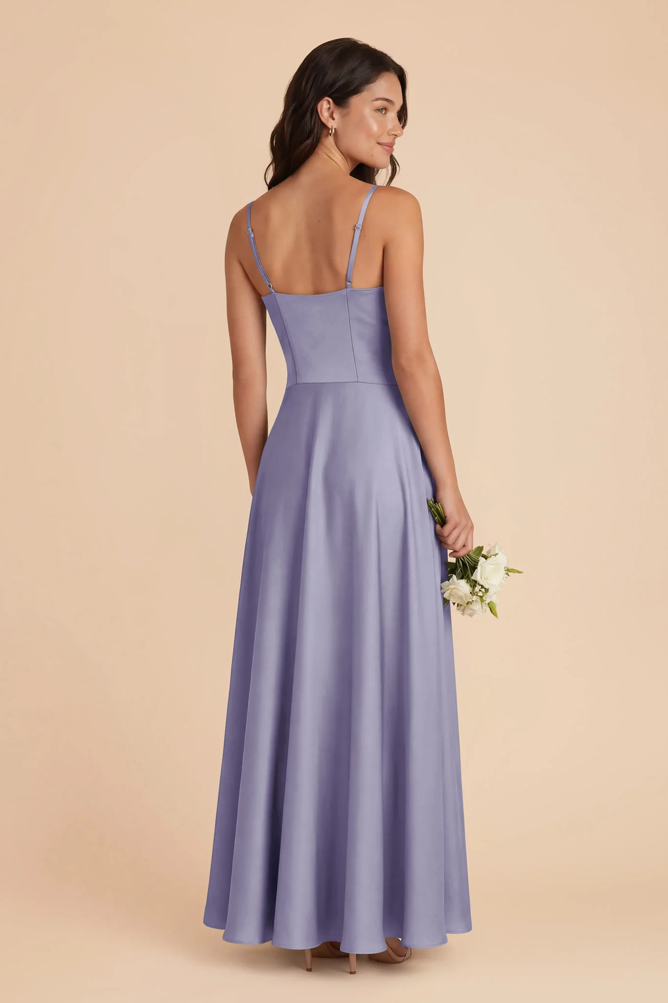 Mary Matte Satin Dress - Wisteria - Image 3