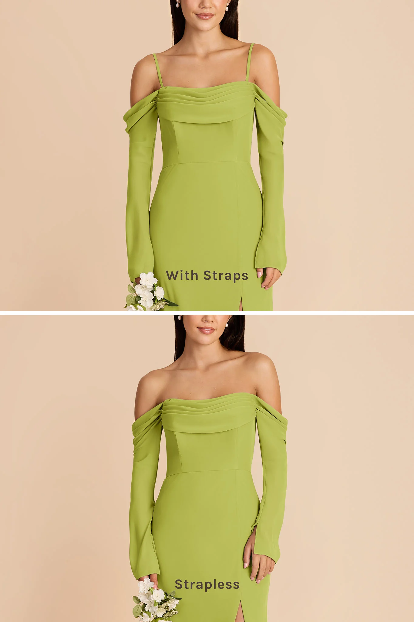 Maya Chiffon Dress - Matcha - Image 3