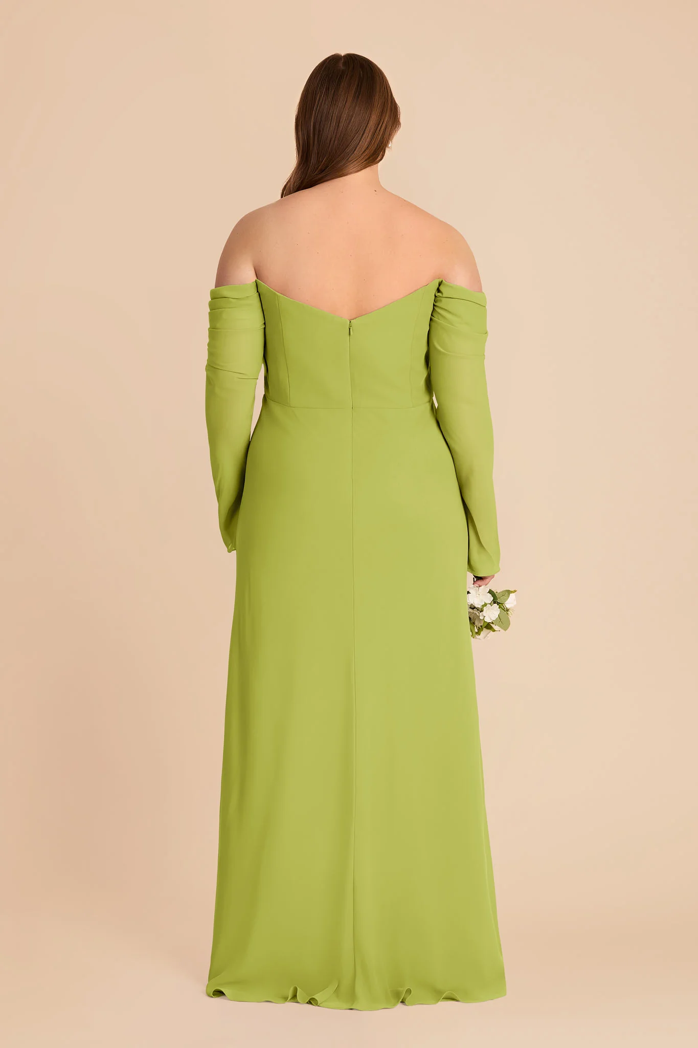 Maya Chiffon Dress - Matcha - Image 8