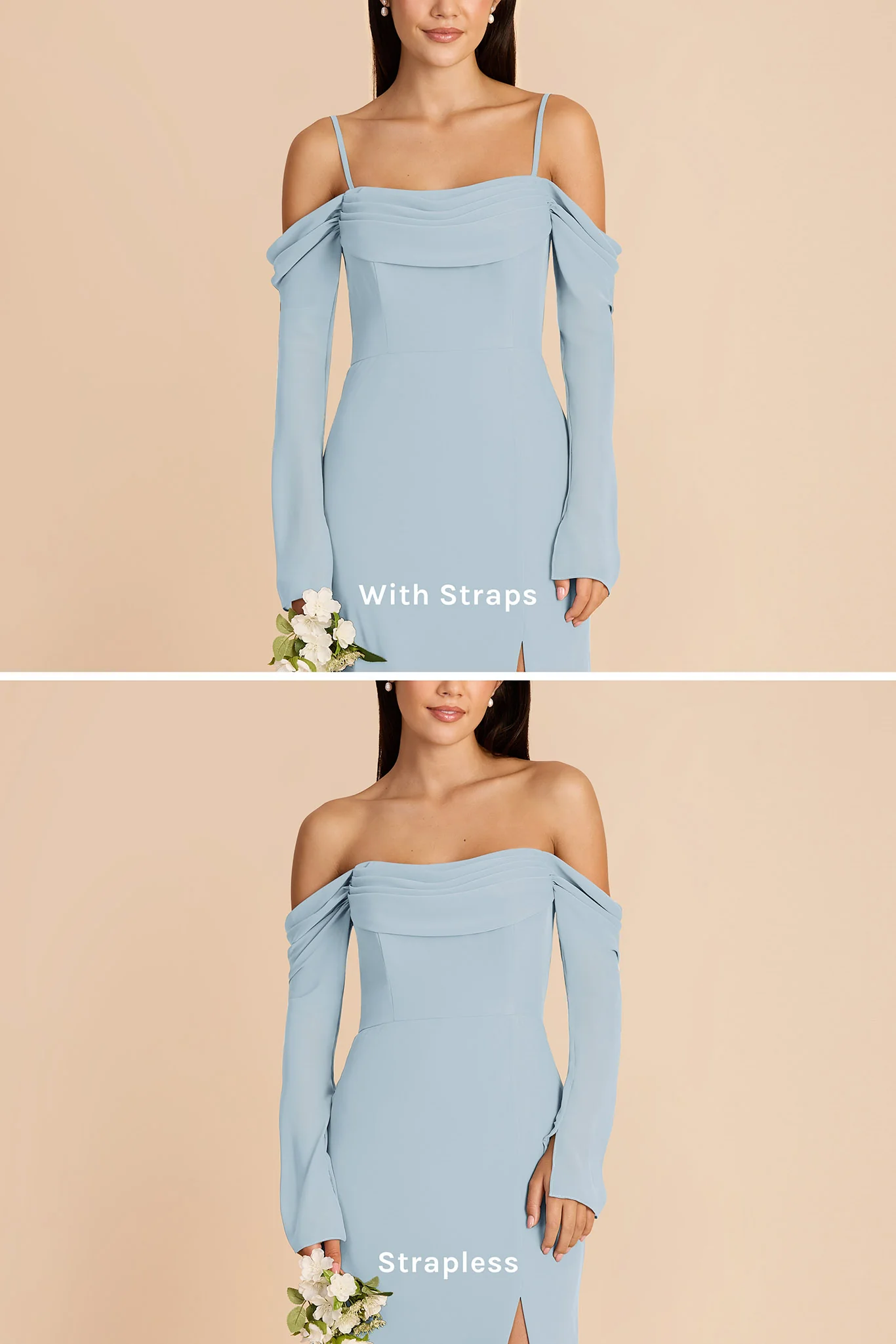 Maya Chiffon Dress - Sky Blue - Image 3