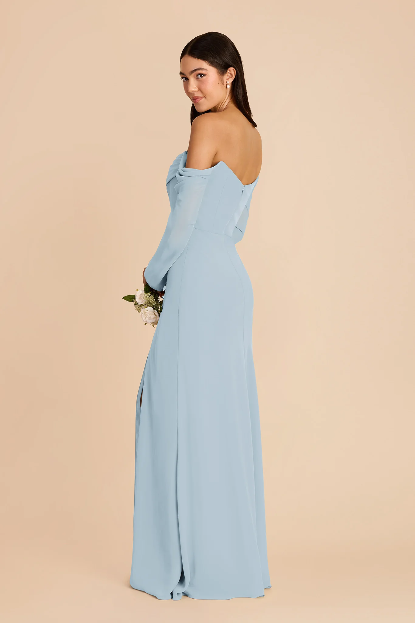 Maya Chiffon Dress - Sky Blue - Image 4