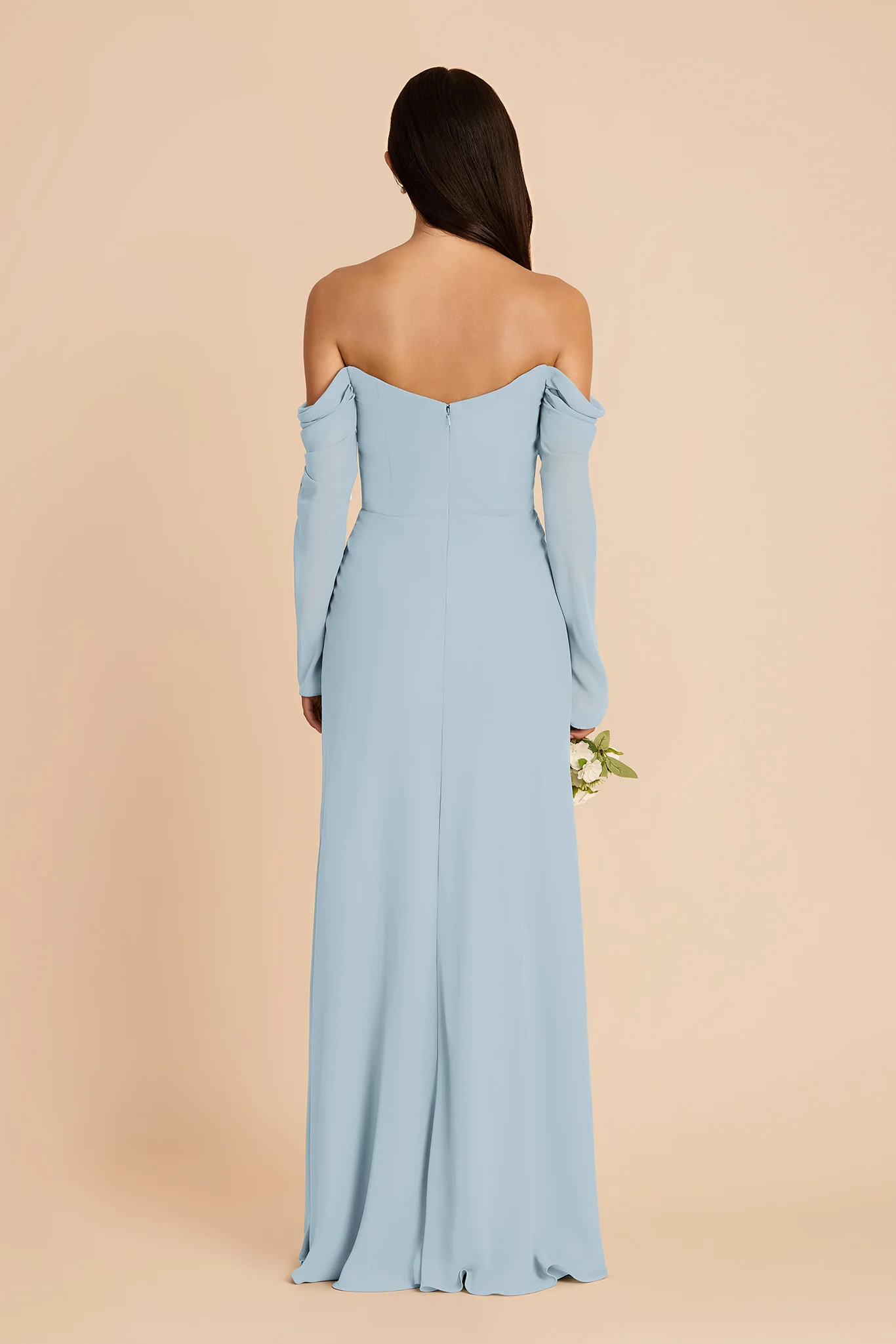 Maya Chiffon Dress - Sky Blue - Image 5