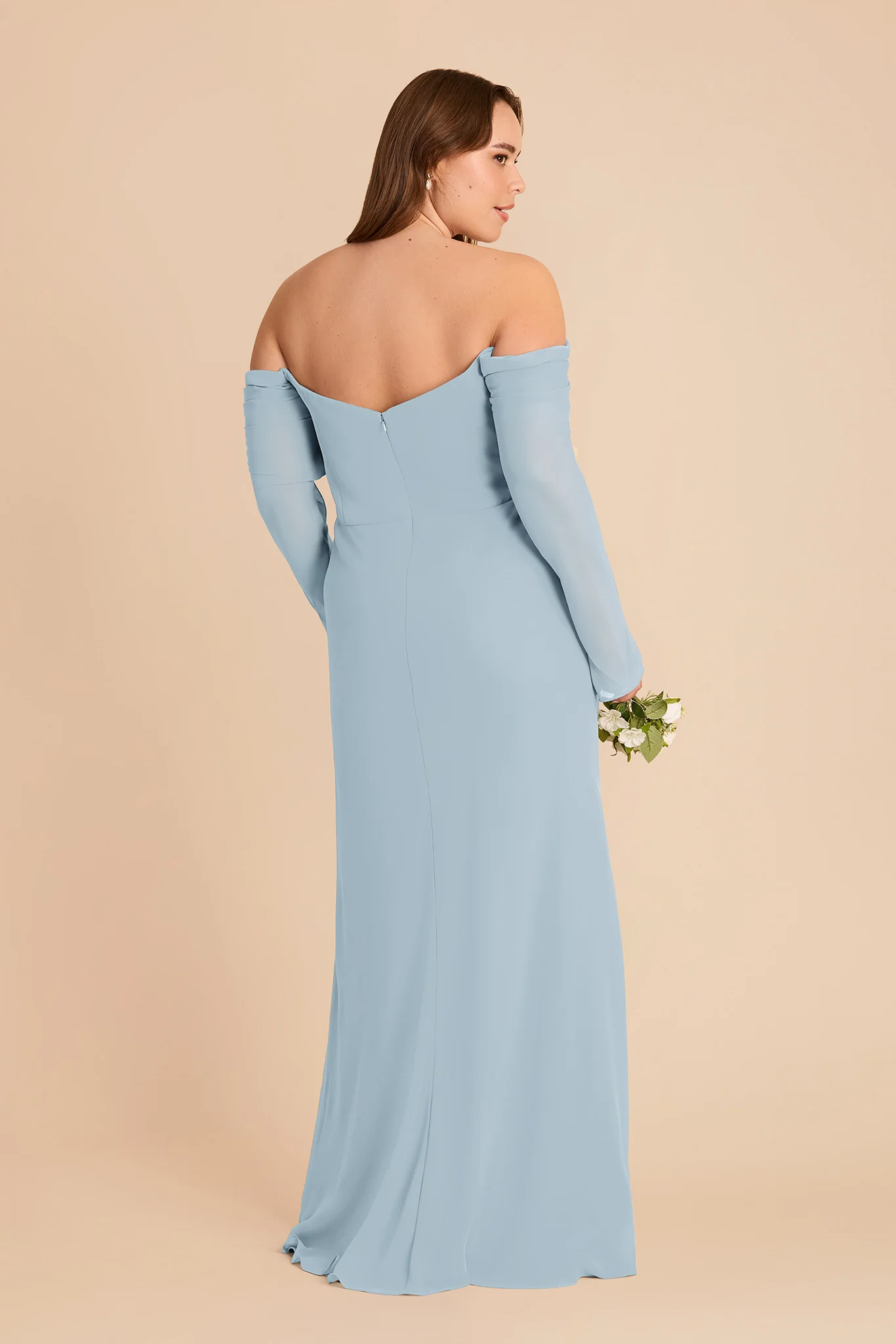 Maya Chiffon Dress - Sky Blue - Image 7