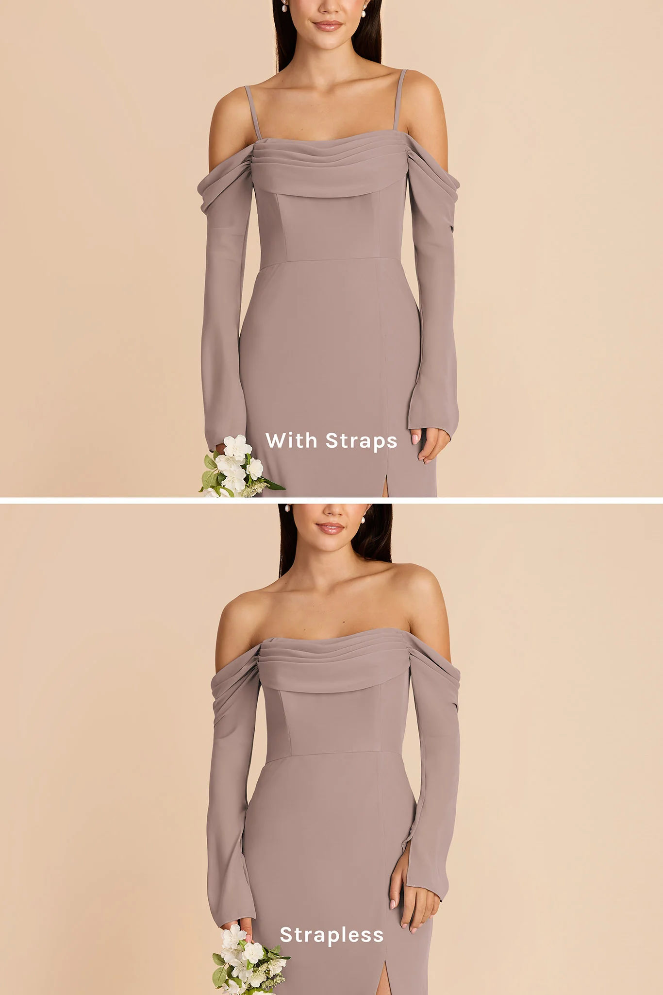 Maya Chiffon Dress - Toffee - Image 3