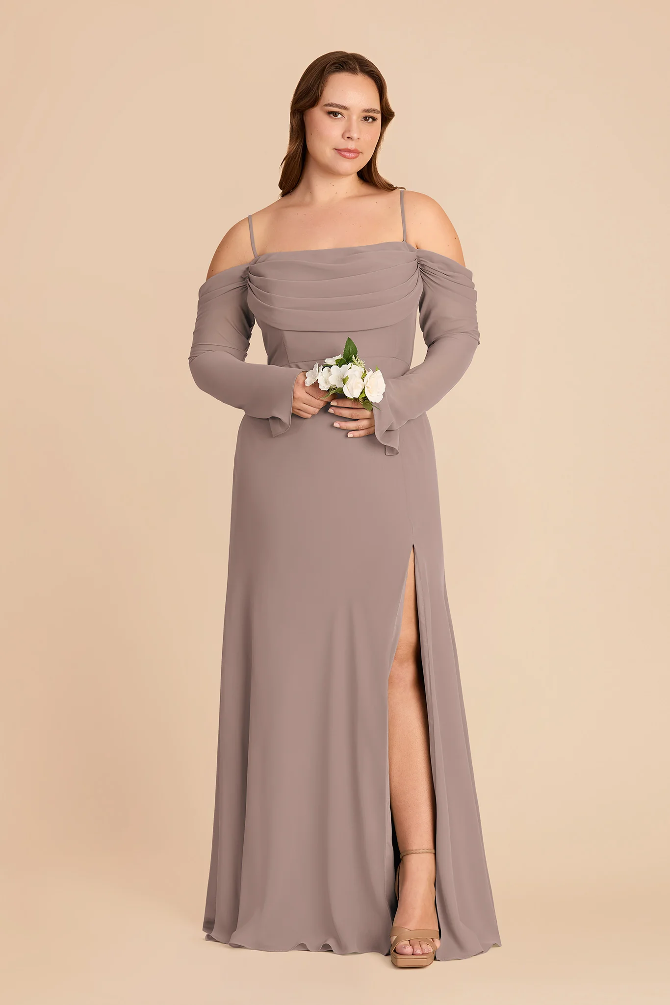 Maya Chiffon Dress - Toffee - Image 6