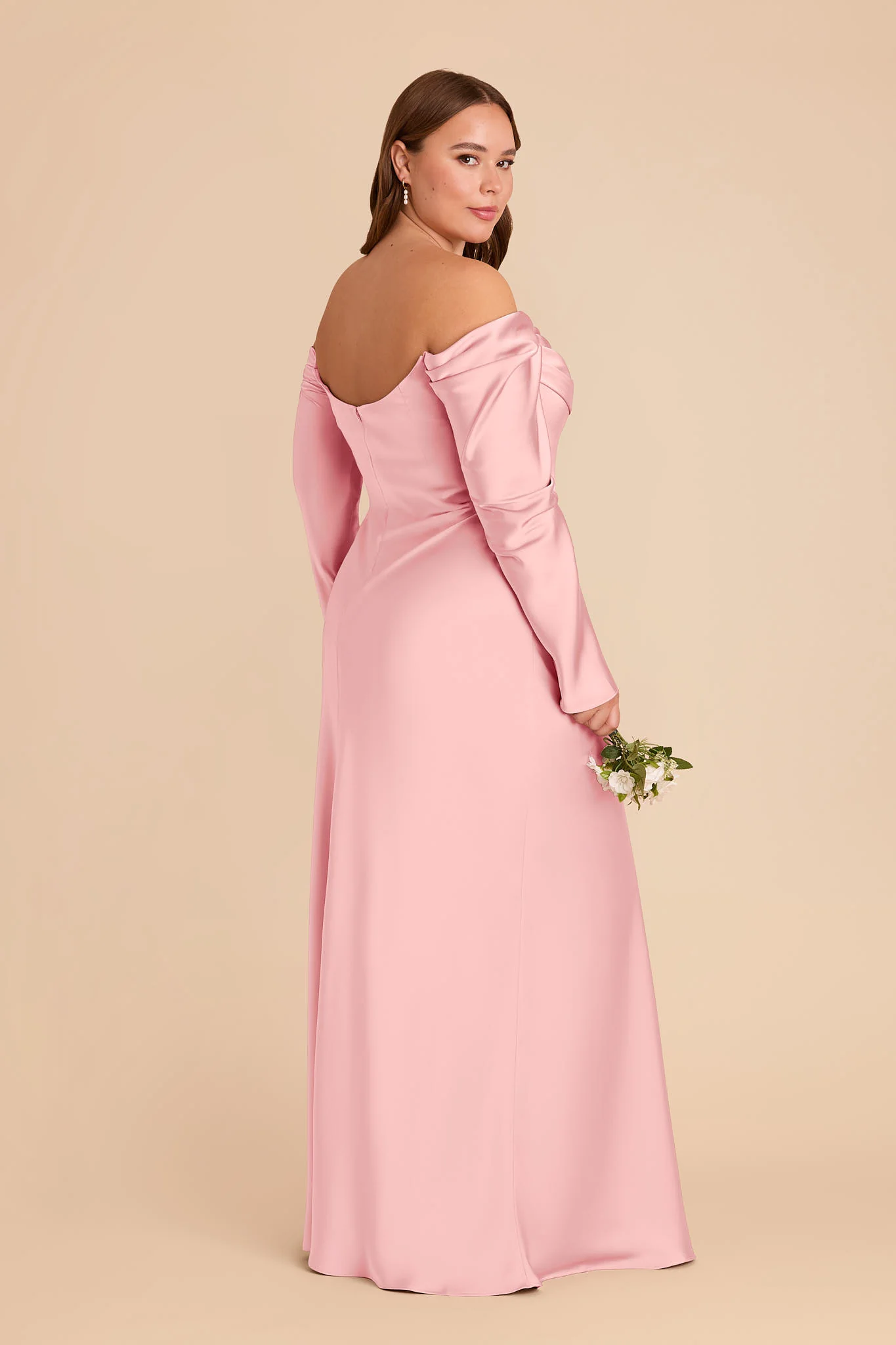 Maya Matte Satin Dress - Bubblegum Pink - Image 7
