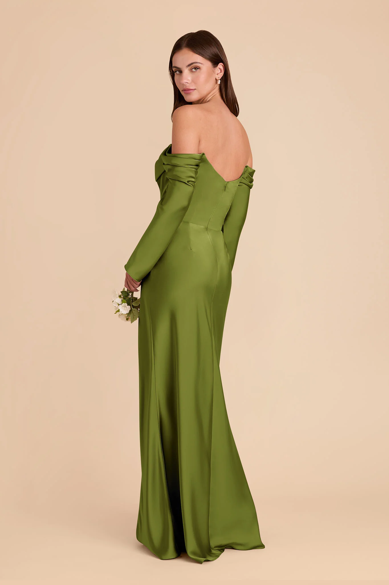 Maya Matte Satin Dress - Cactus - Image 3