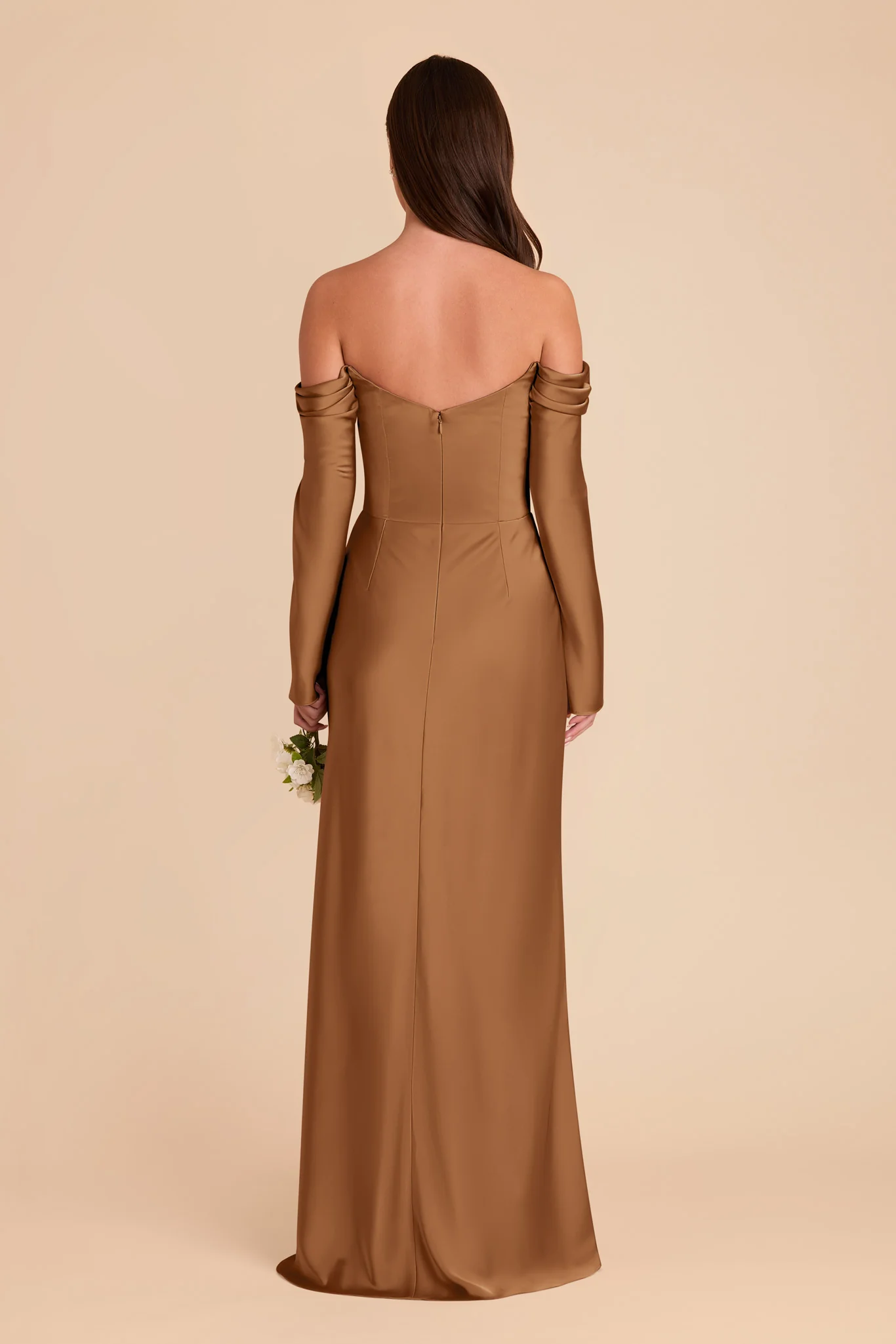 Maya Matte Satin Dress - Copper - Image 5