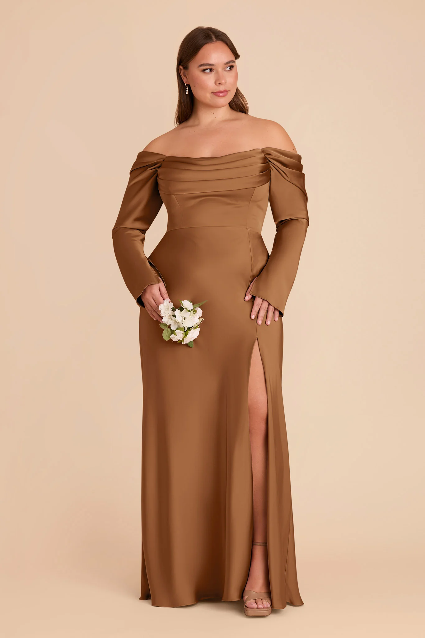 Maya Matte Satin Dress - Copper - Image 7