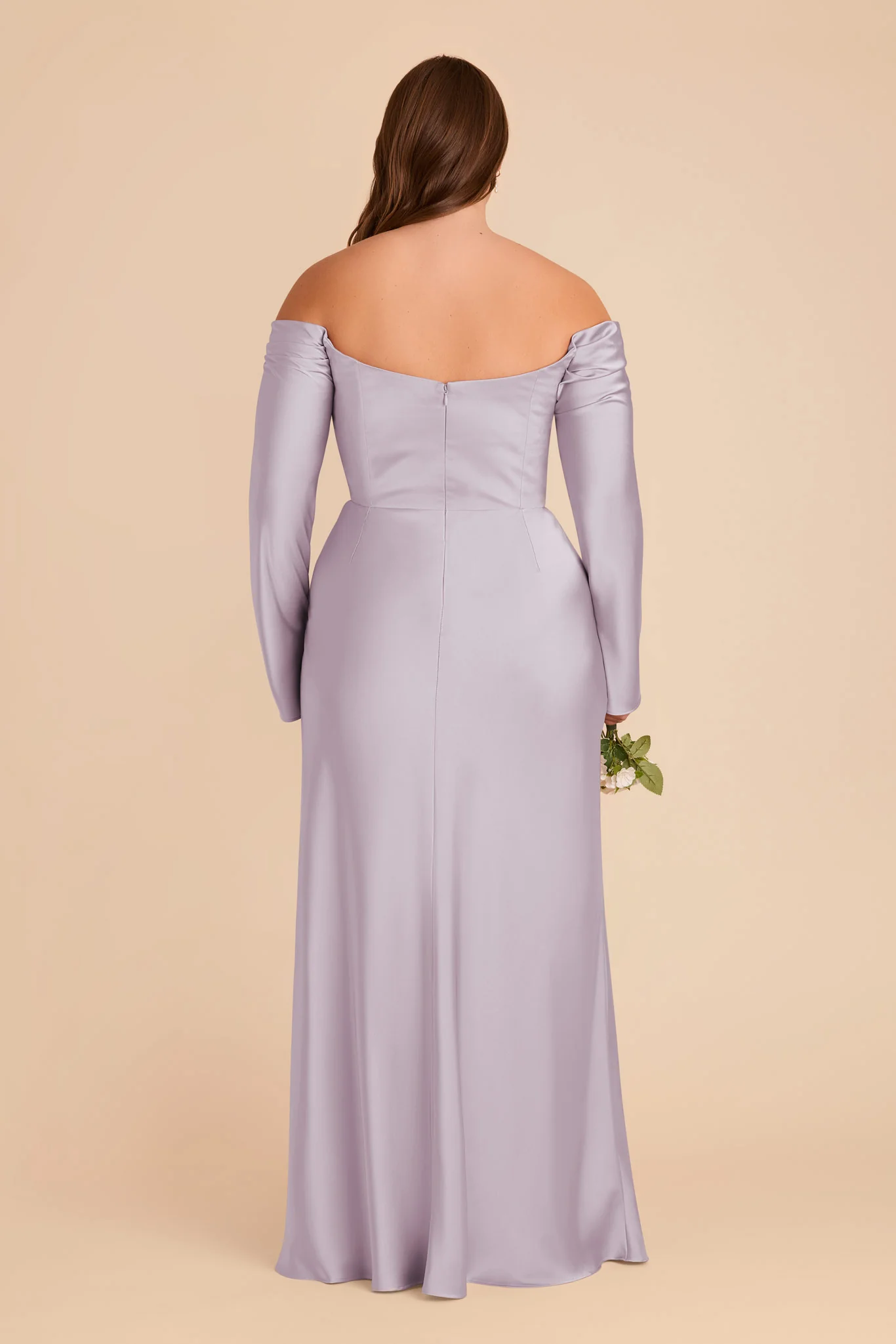 Maya Matte Satin Dress - Dusty Lilac - Image 10