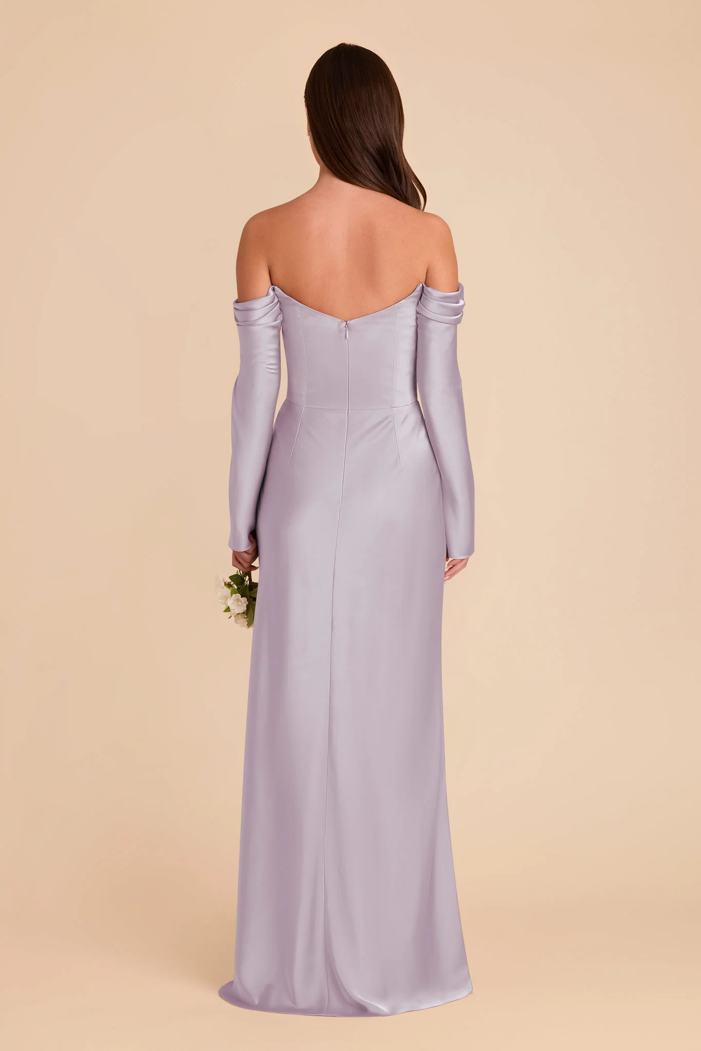 Maya Matte Satin Dress - Dusty Lilac - Image 6