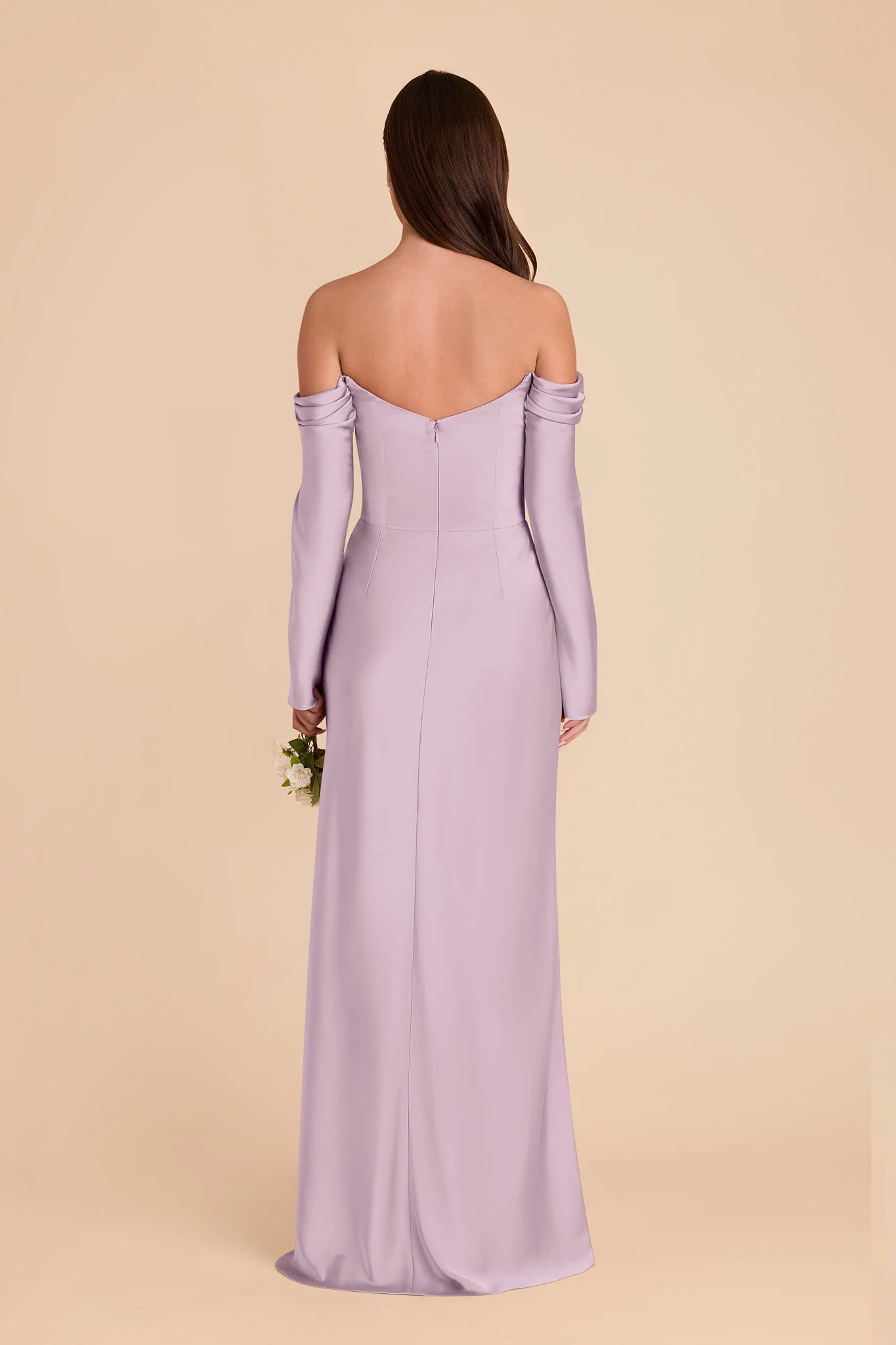 Maya Matte Satin Dress - Lavender - Image 5