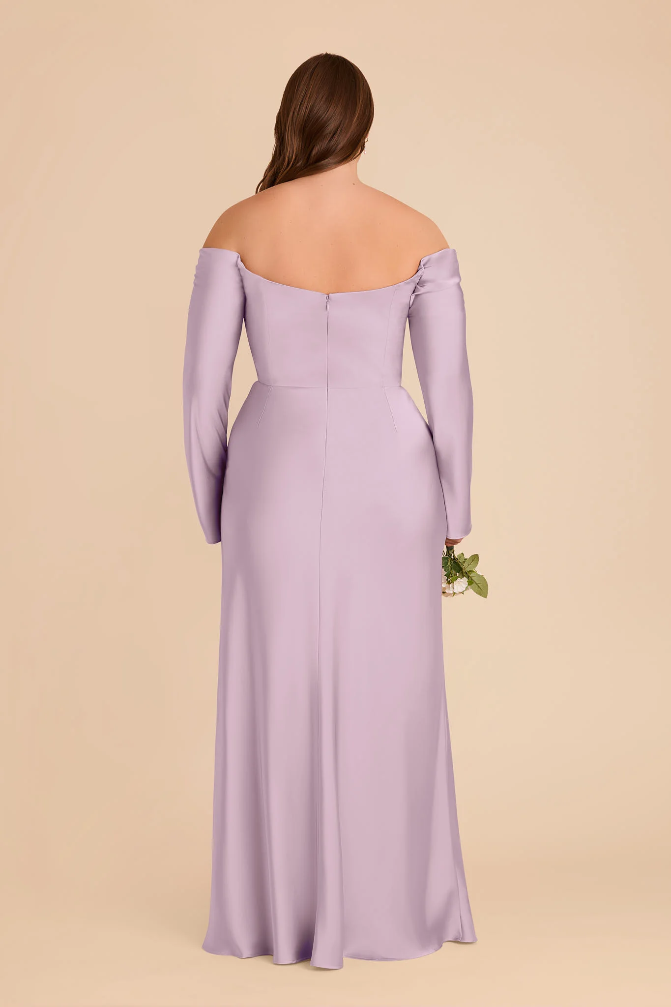 Maya Matte Satin Dress - Lavender - Image 7