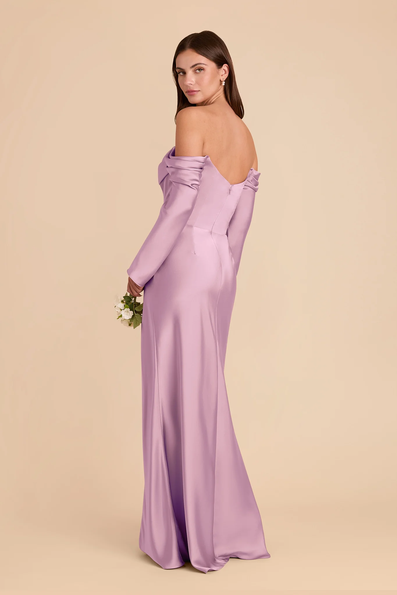 Maya Matte Satin Dress - Orchid - Image 3