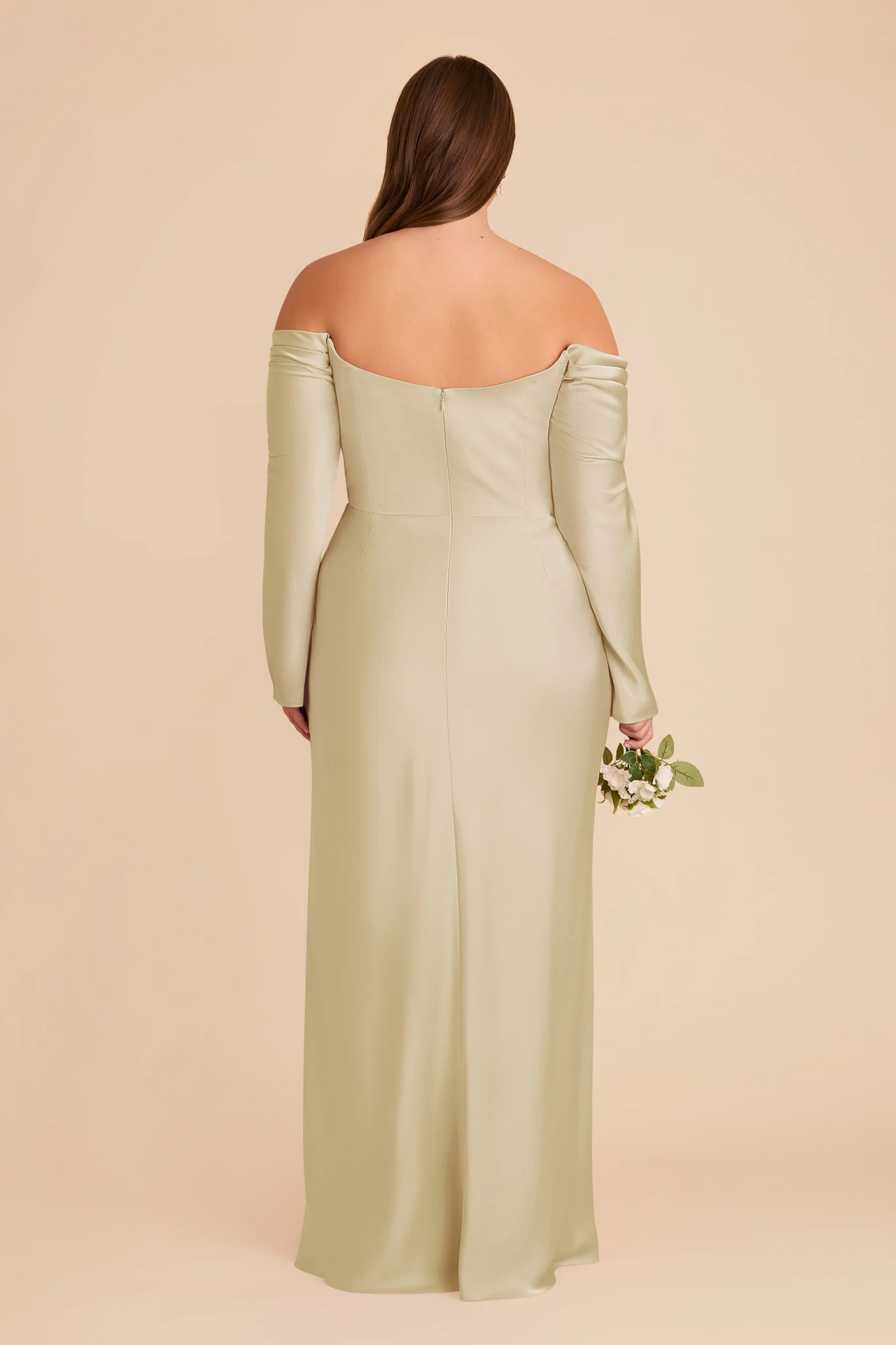 Maya Matte Satin Dress - Prosecco - Image 10