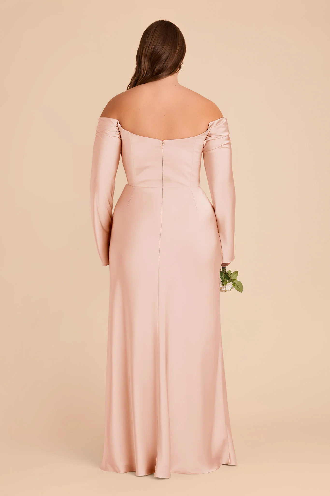 Maya Matte Satin Dress - Rose Gold - Image 9