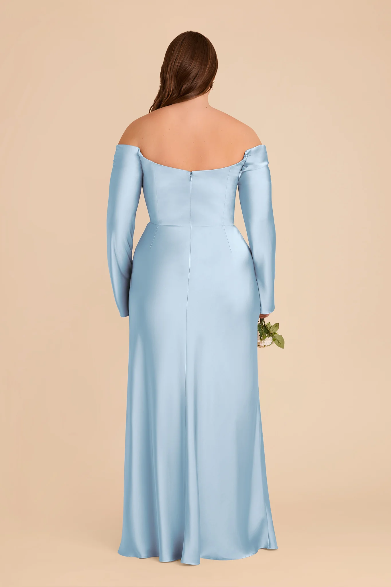 Maya Matte Satin Dress - Sky Blue - Image 7
