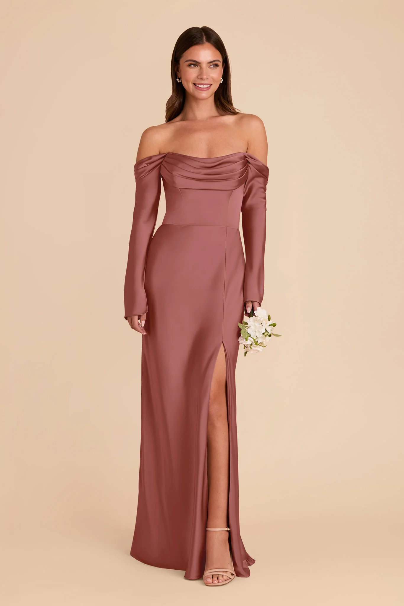 Maya Matte Satin Dress - Wild Rose